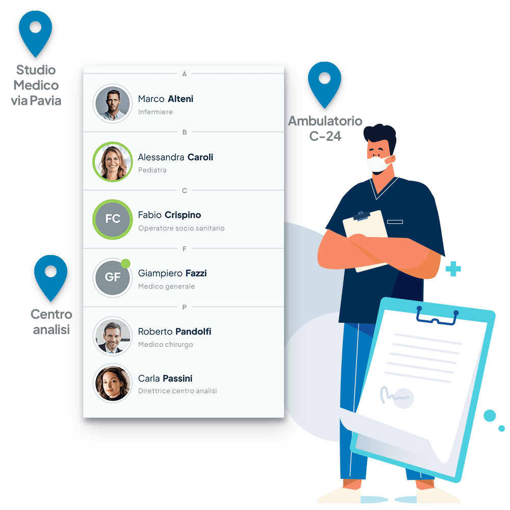 Rilevazione delle presenze in strutture sanitarie con tecnologia Bluetooth, GPS o badge tramite Fluida