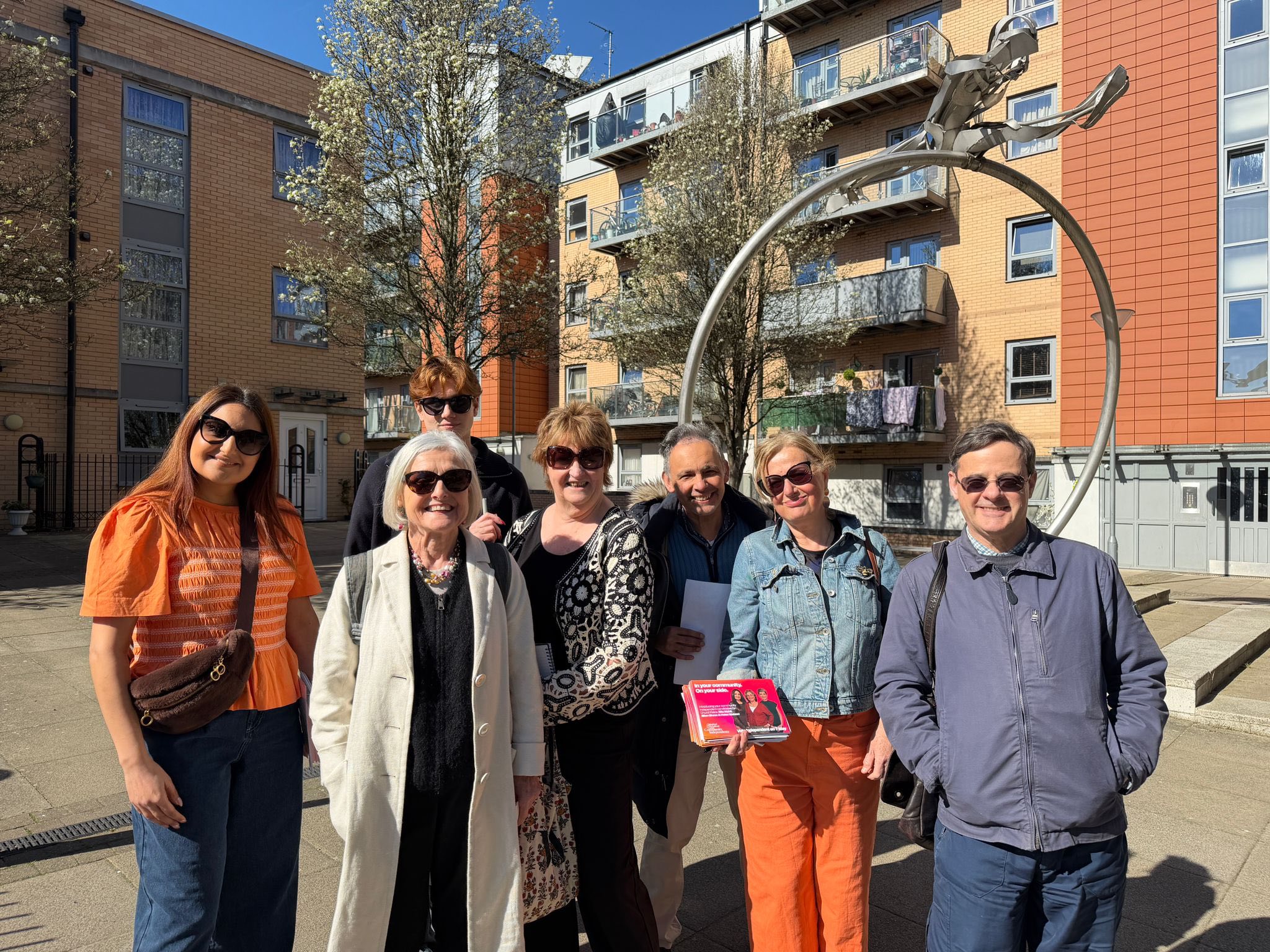 Group of Chingford and Woodford Green Community Independents out canvassing.