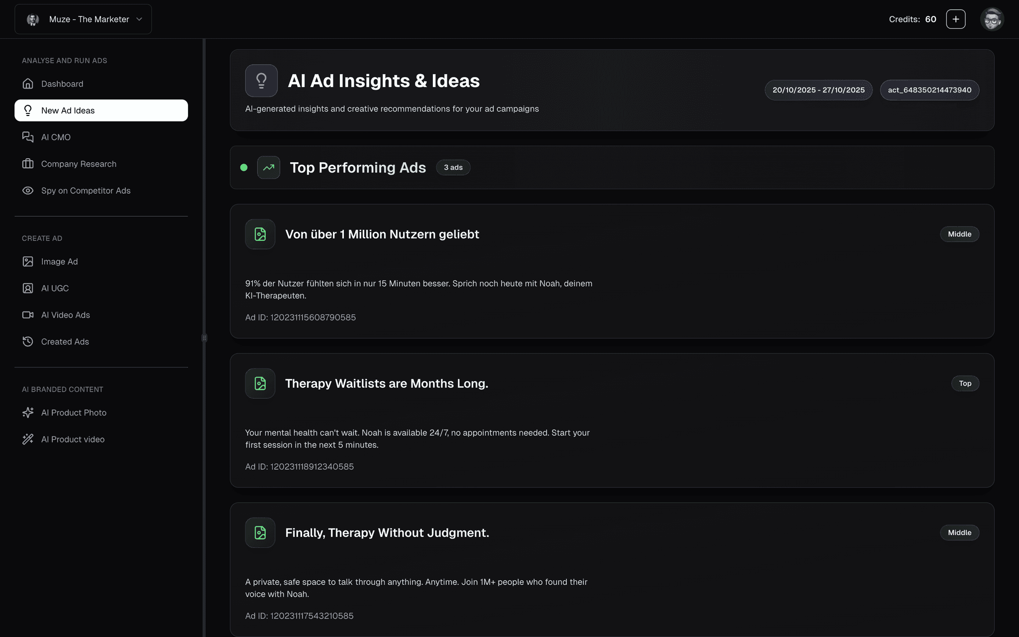 Creative Intelligence Data