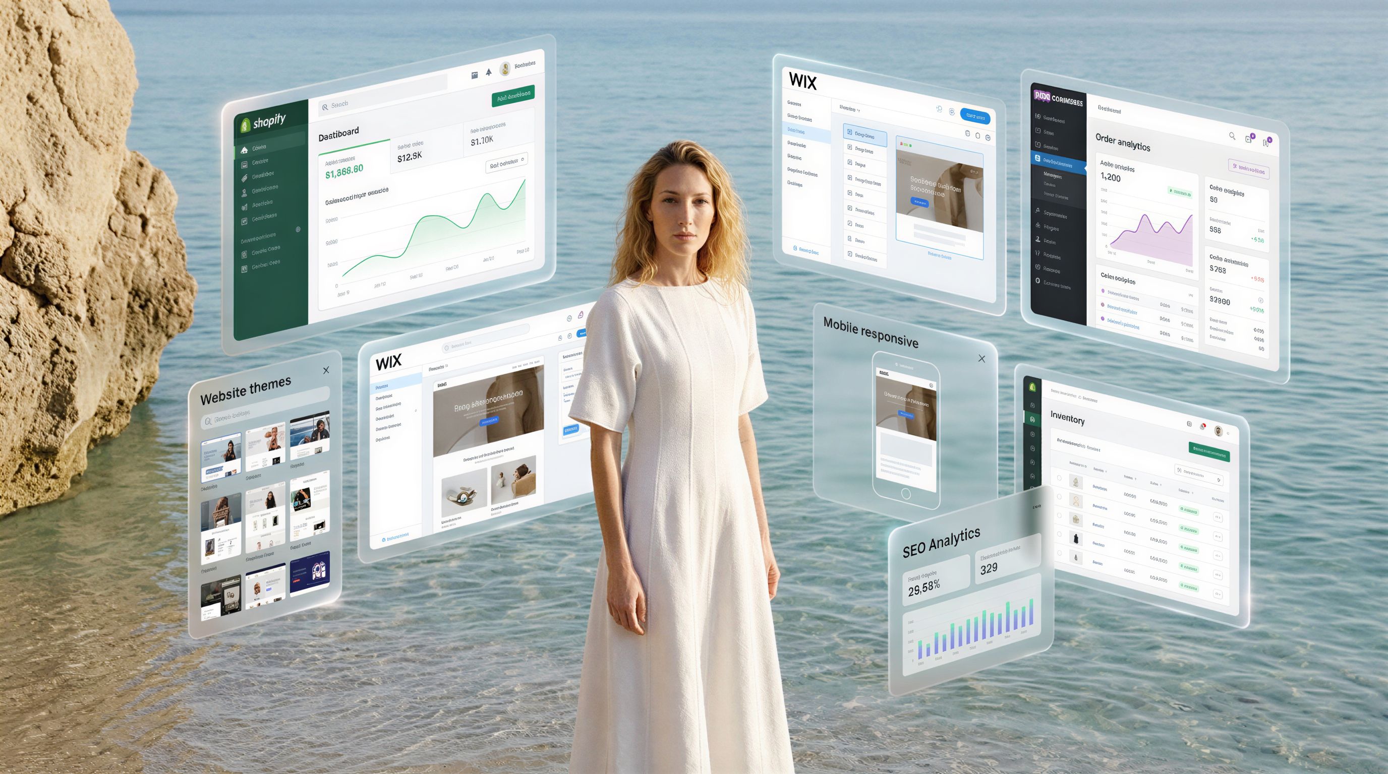 shopify, woocommerce, wix