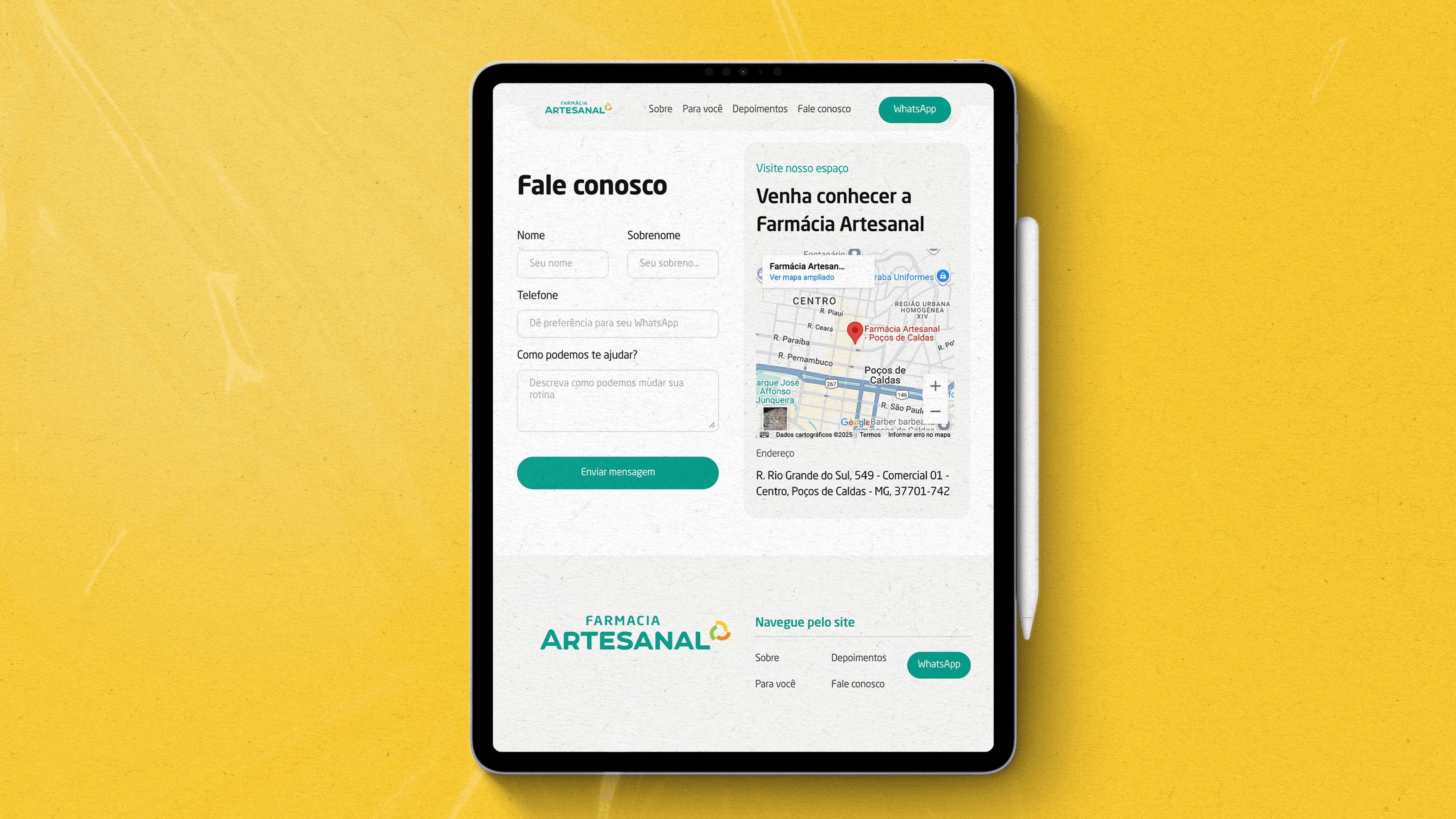 Tablet Farmácia Artesanal Poços