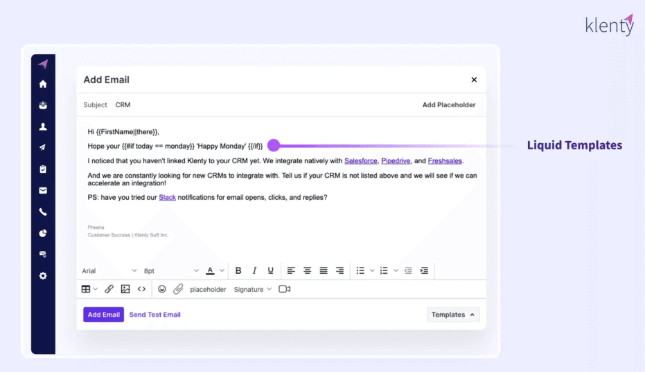 Klenty Personalization