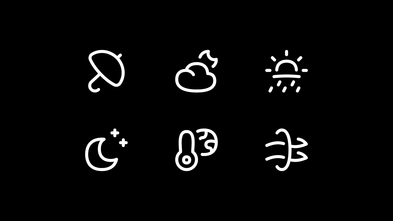 Flex Line Weather Icon Set