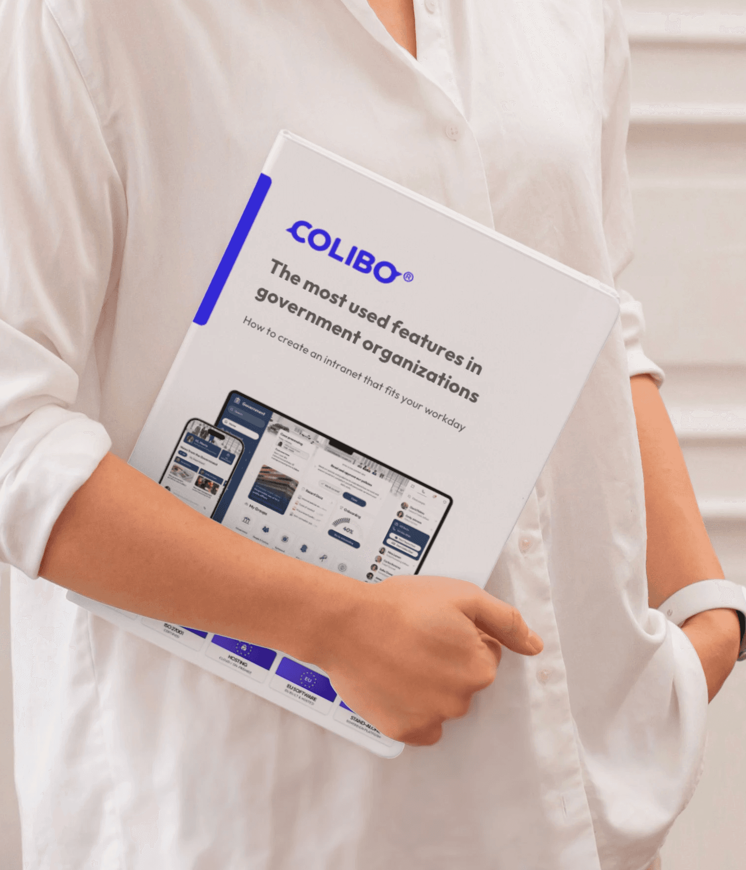 Screenshot of Colibo intranet on PC and mobile