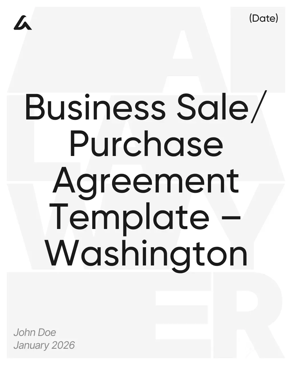Business Sale/Purchase Agreement Template – Washington