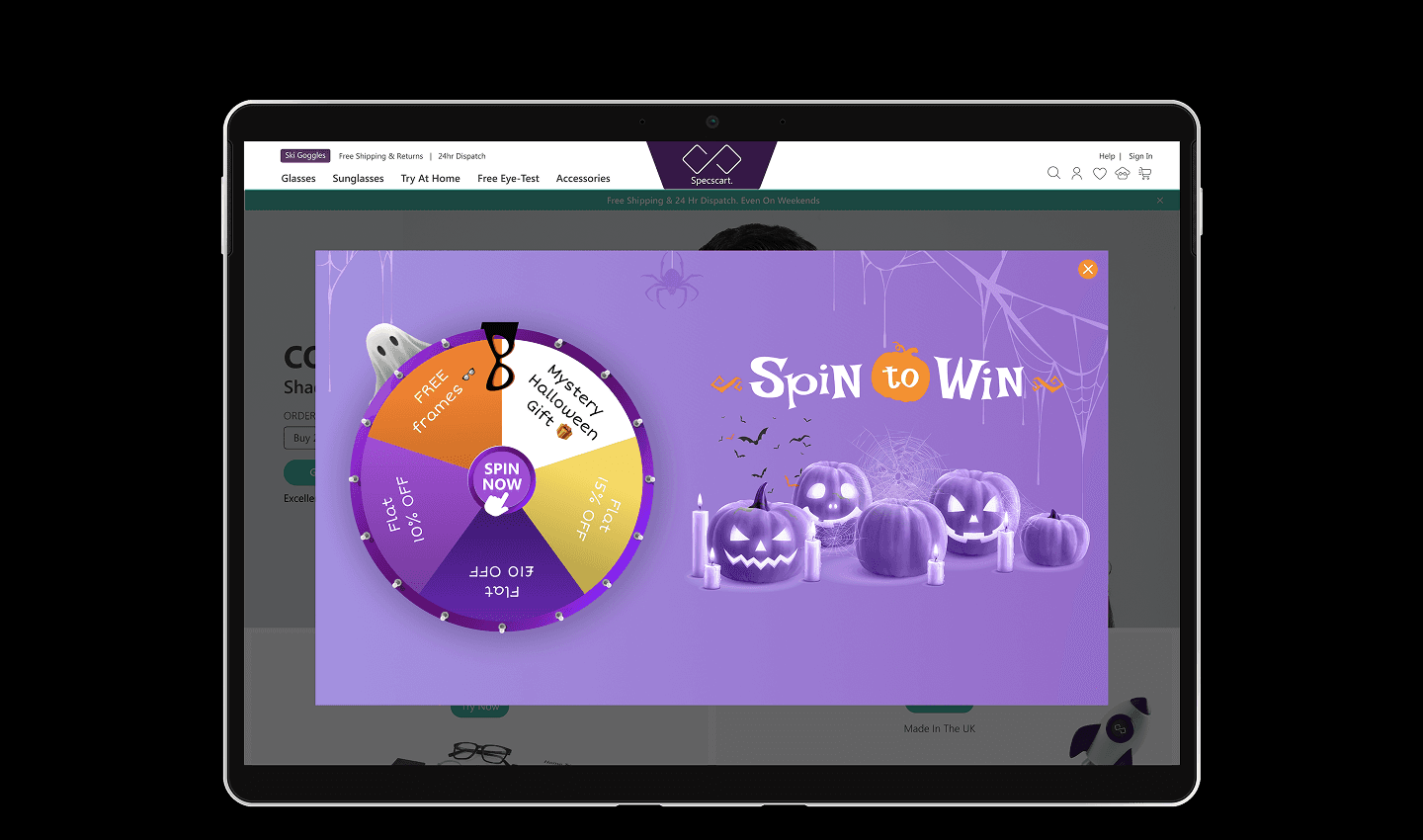 Opening Popup (Spin Wheel Invitation)