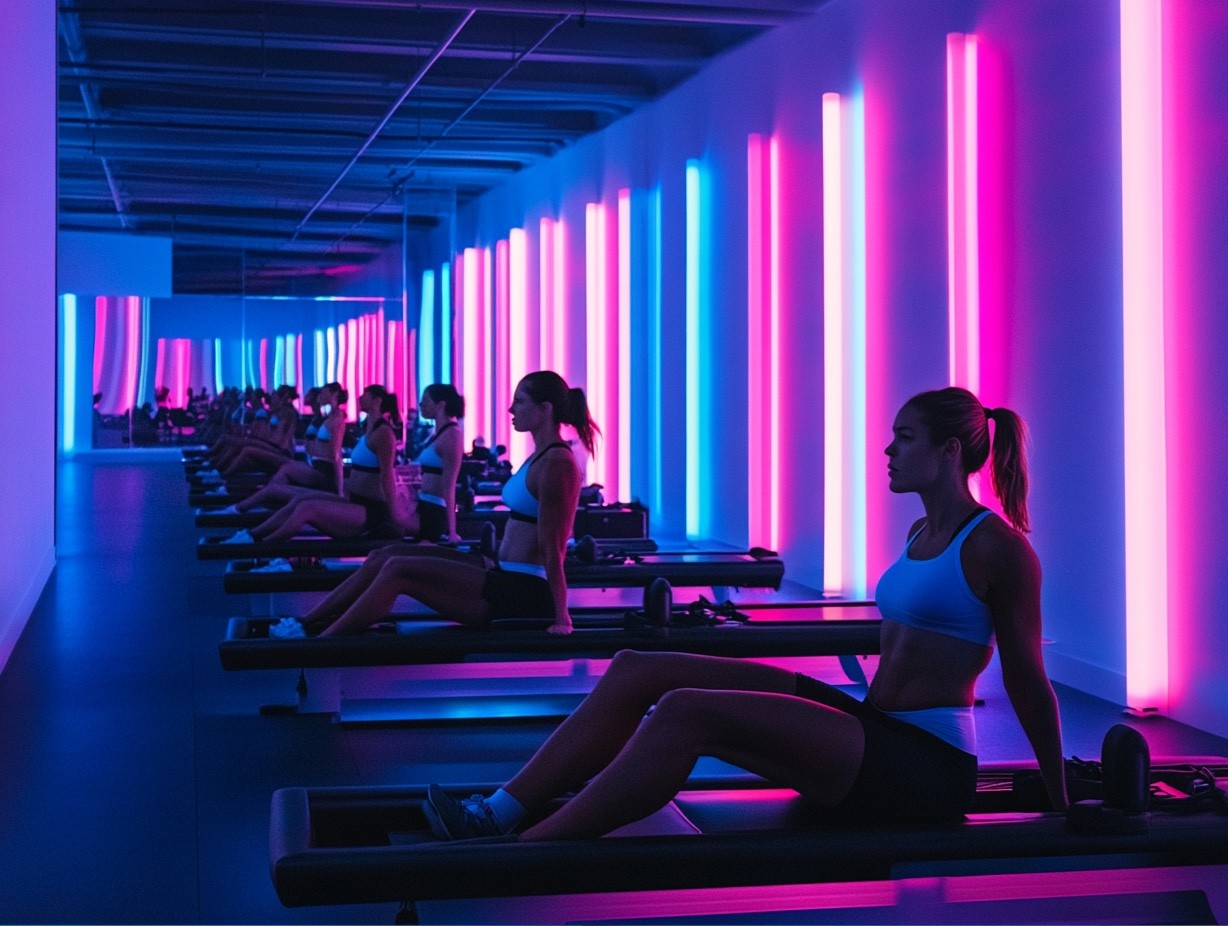 A reformer pilates woman class