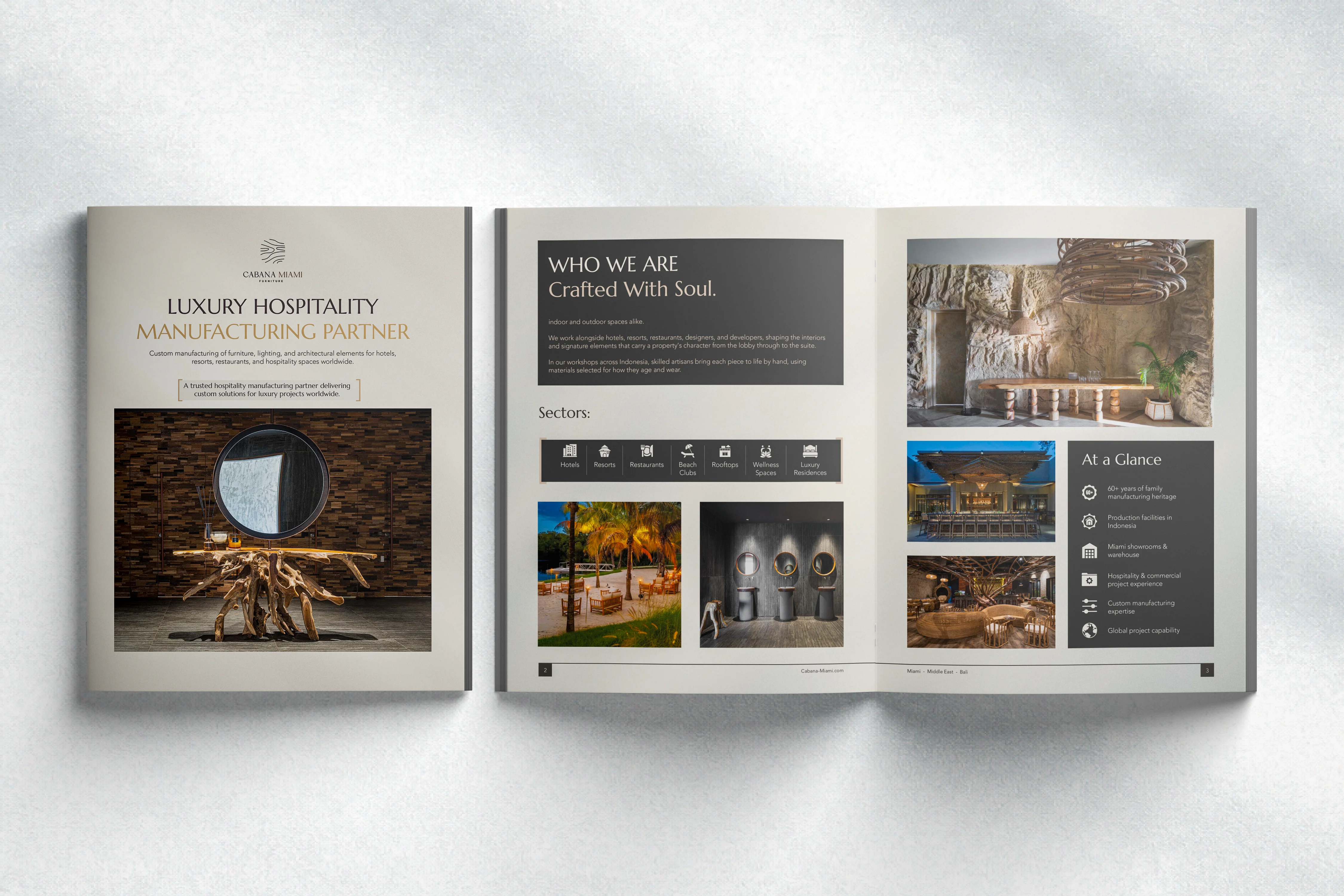 Cabana Miami editorial brochure and print design