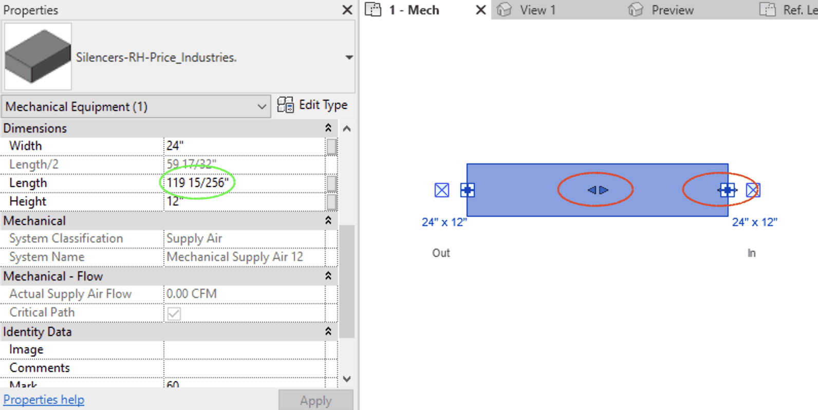 Incorrect family setup creates two sets of grippies when loaded into a project.
