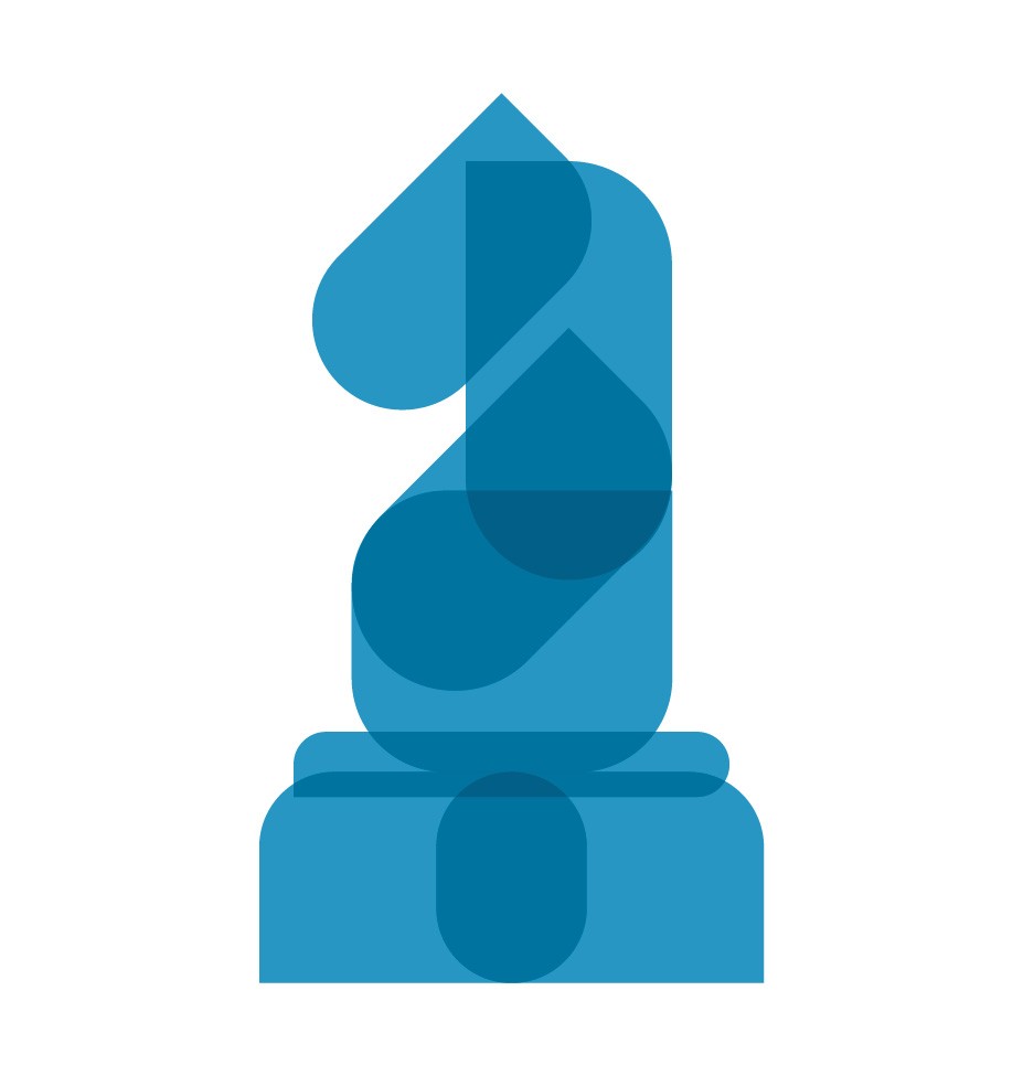 Stylized icon of a chess figure