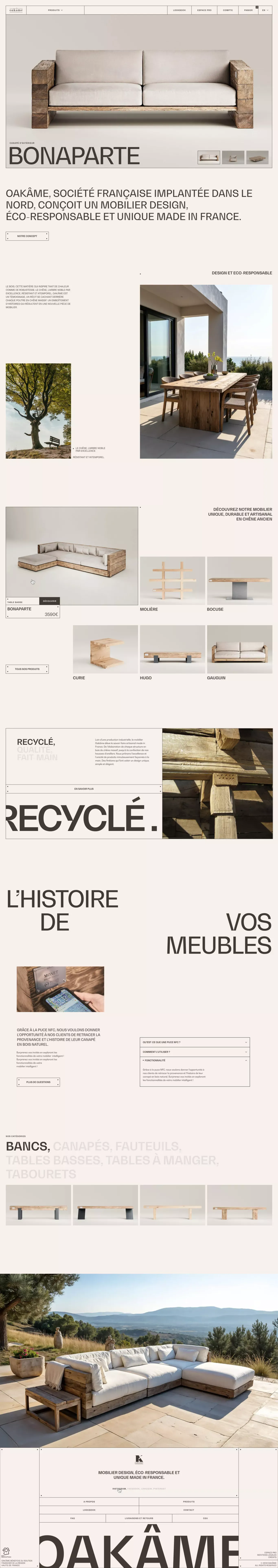 Accueil ecommerce page screenshot showcasing Ecommerce and Furniture & Interiors design