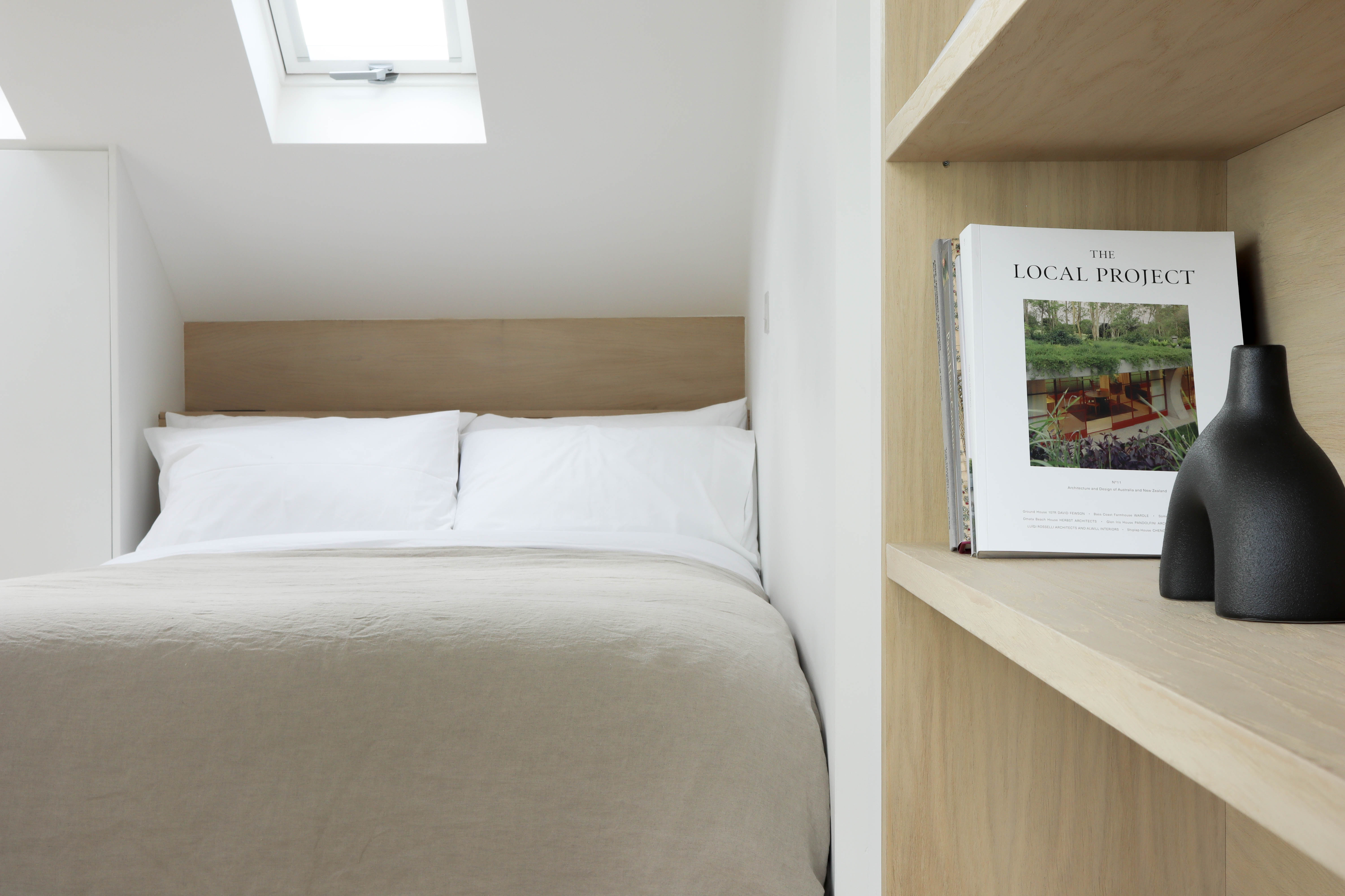 Airbnb photography of bright modern nordic-inspired bedroom