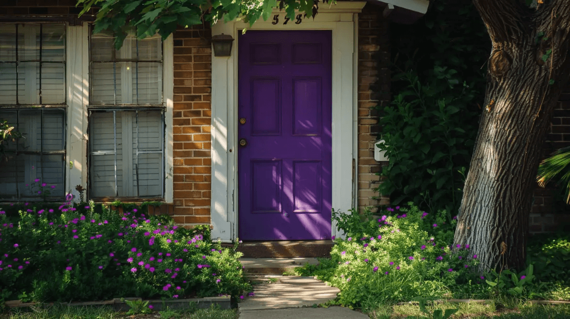 beautiful-purple-front-door