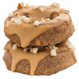 Stacked caramel donuts