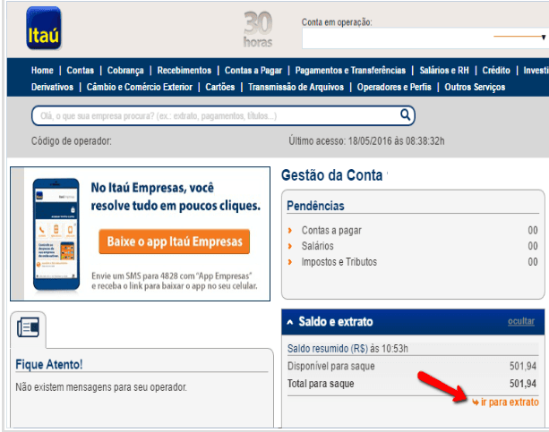 Como exportar o extrato bancário em arquivo OFX no Itaú