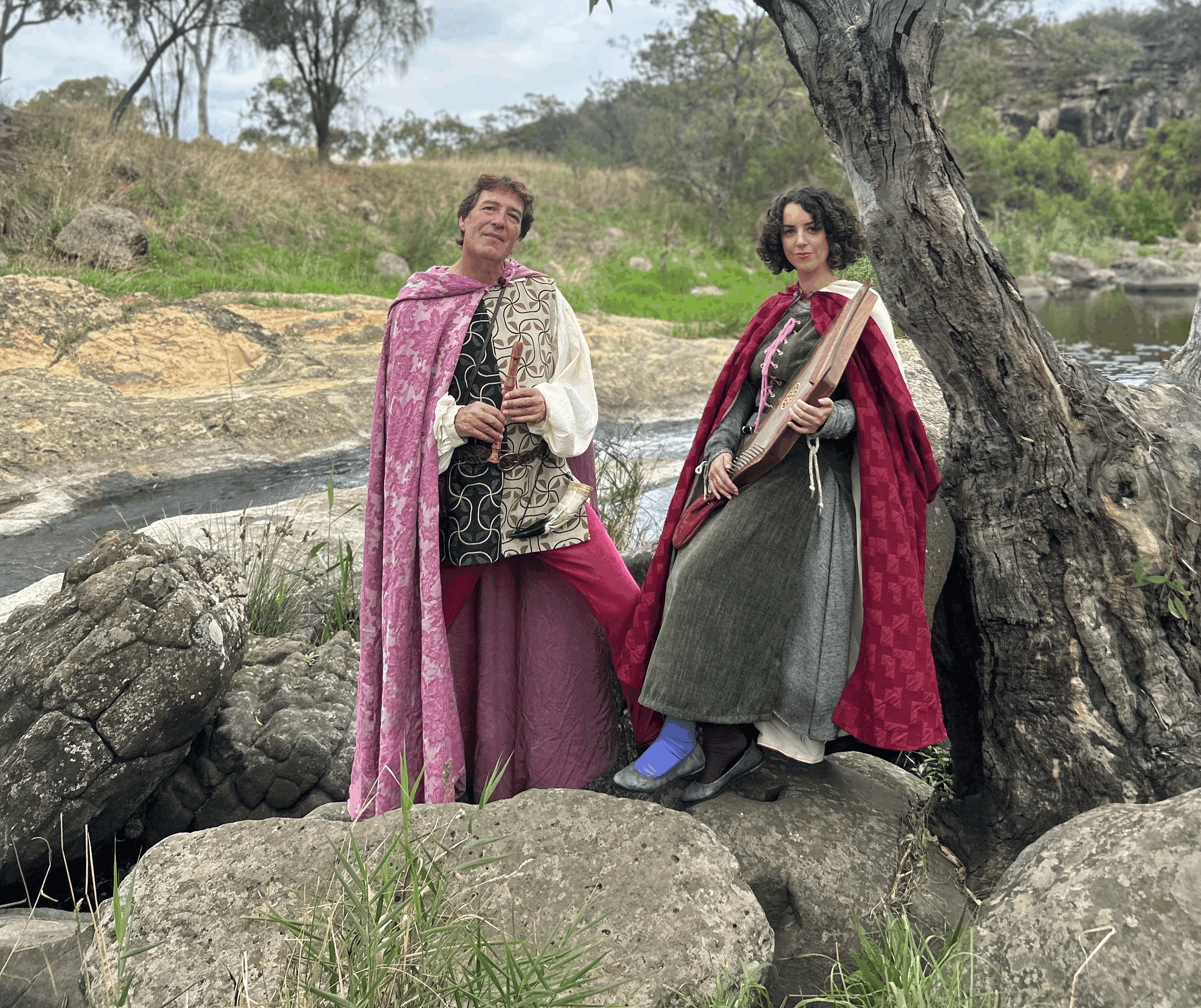 Lucy performing at a Christmas event