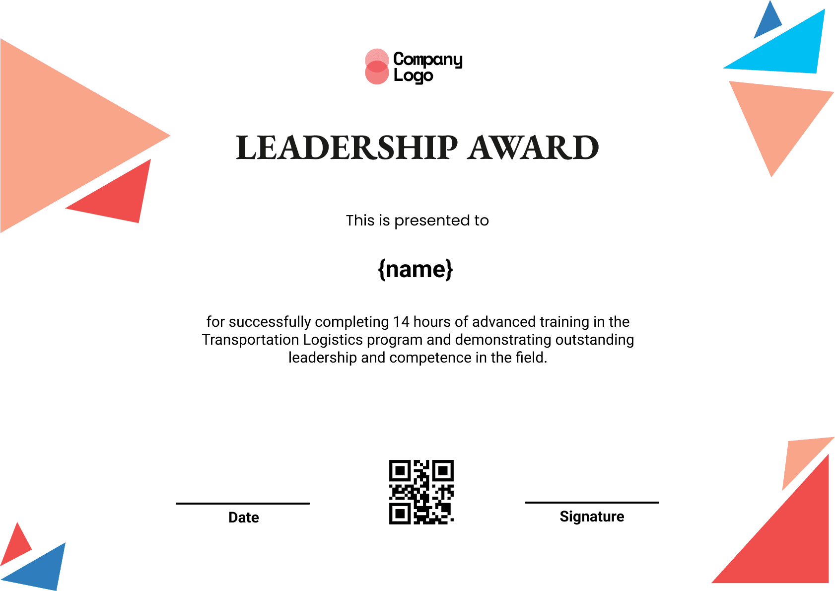 Wauld - Professional and attractive green recognition badge template