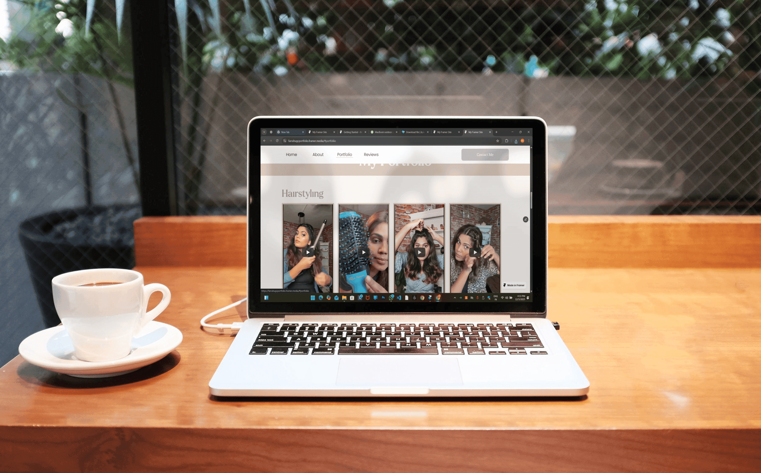 a folded brochure with a black and white photo