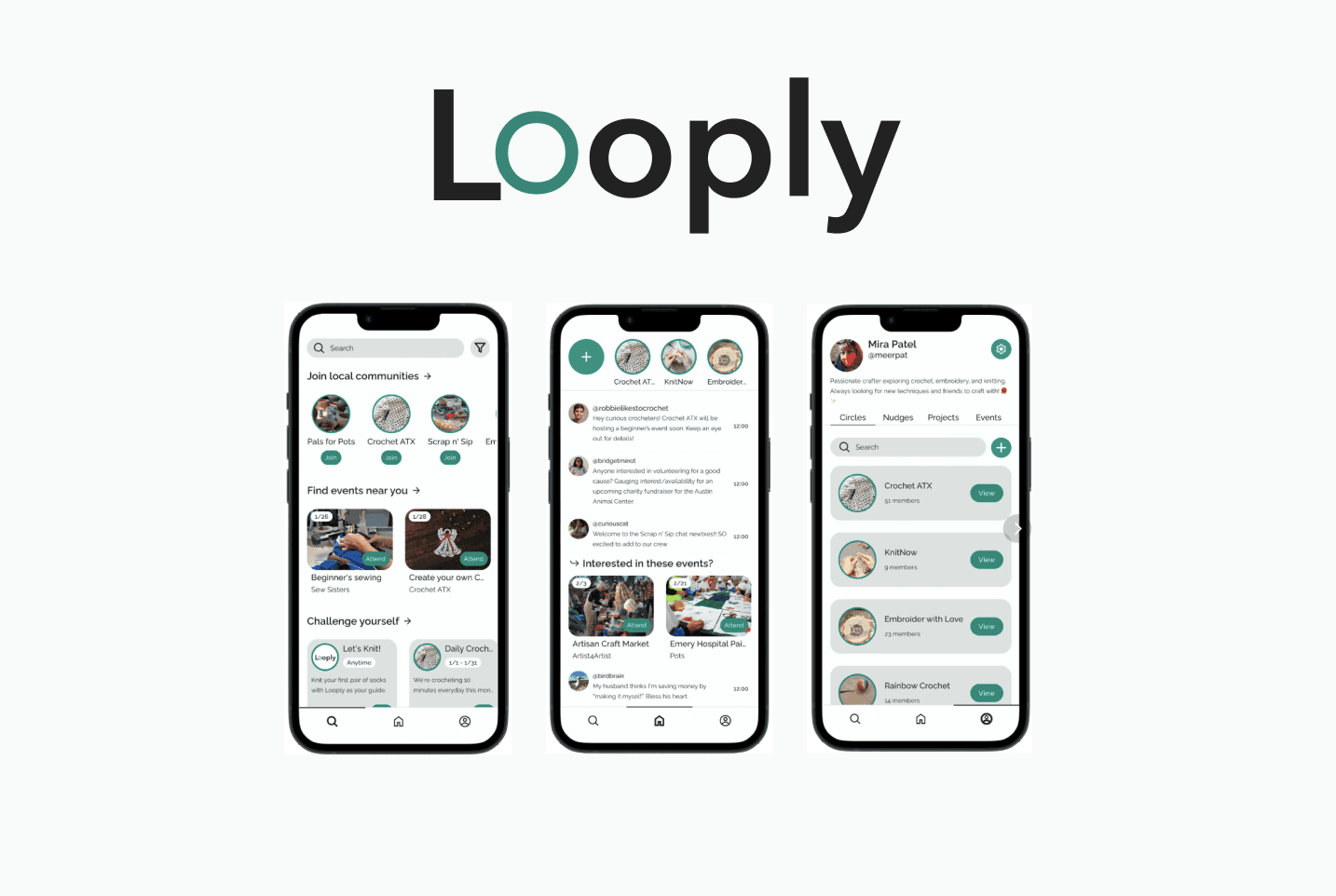 Looply UI thumbnails
