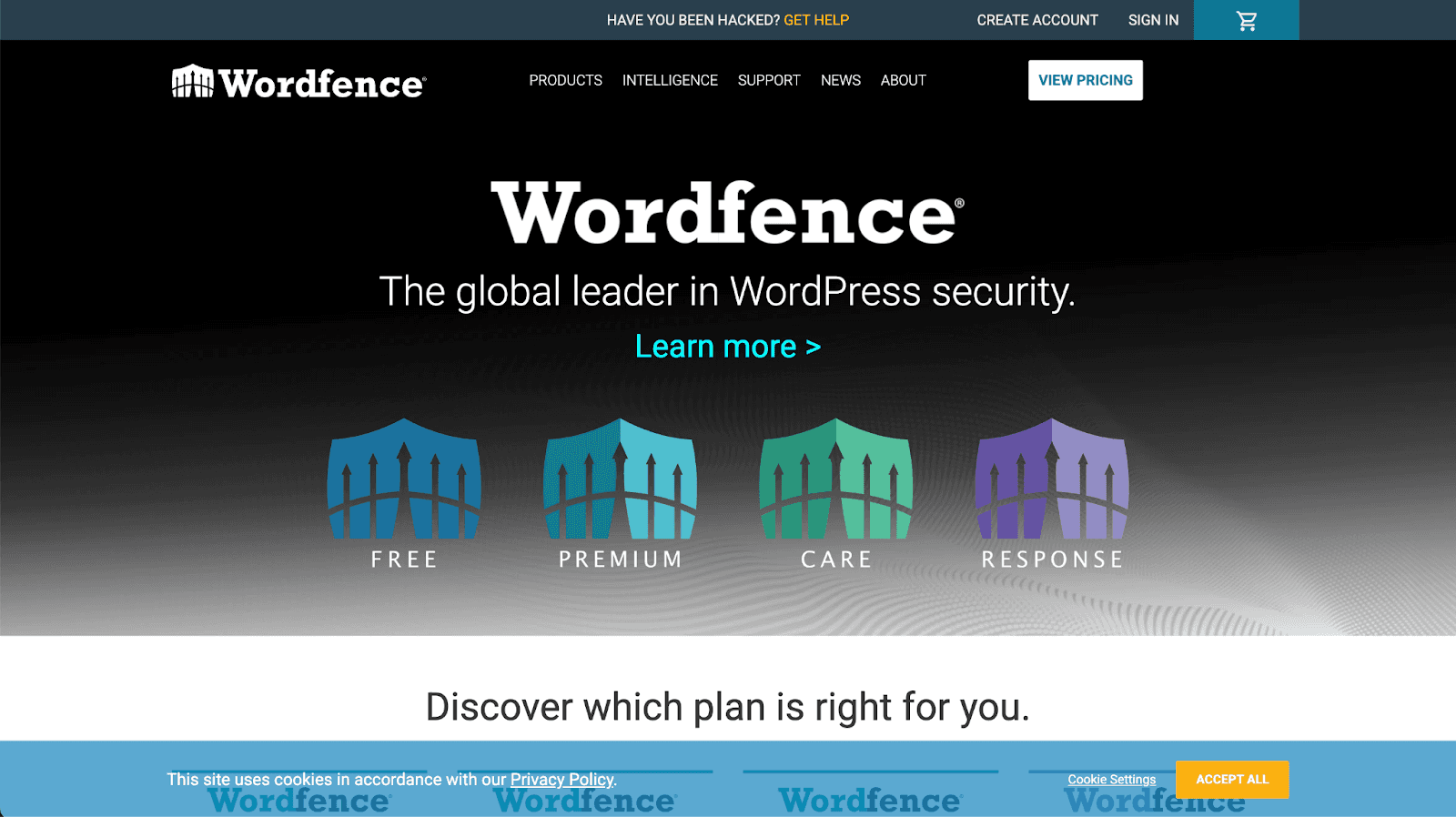 Home page of Wordfence