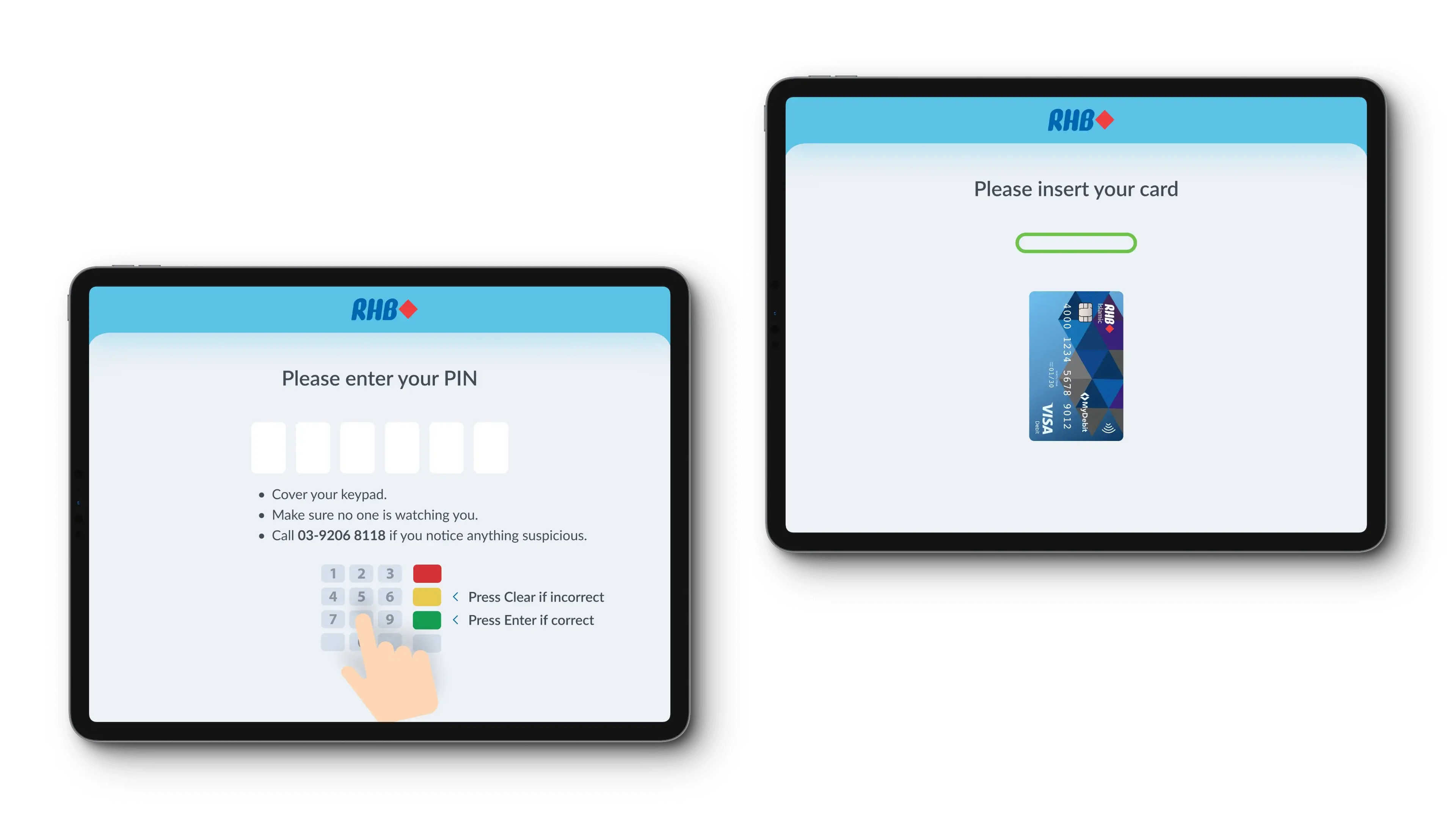 RHB Bank's new ATM Interface.