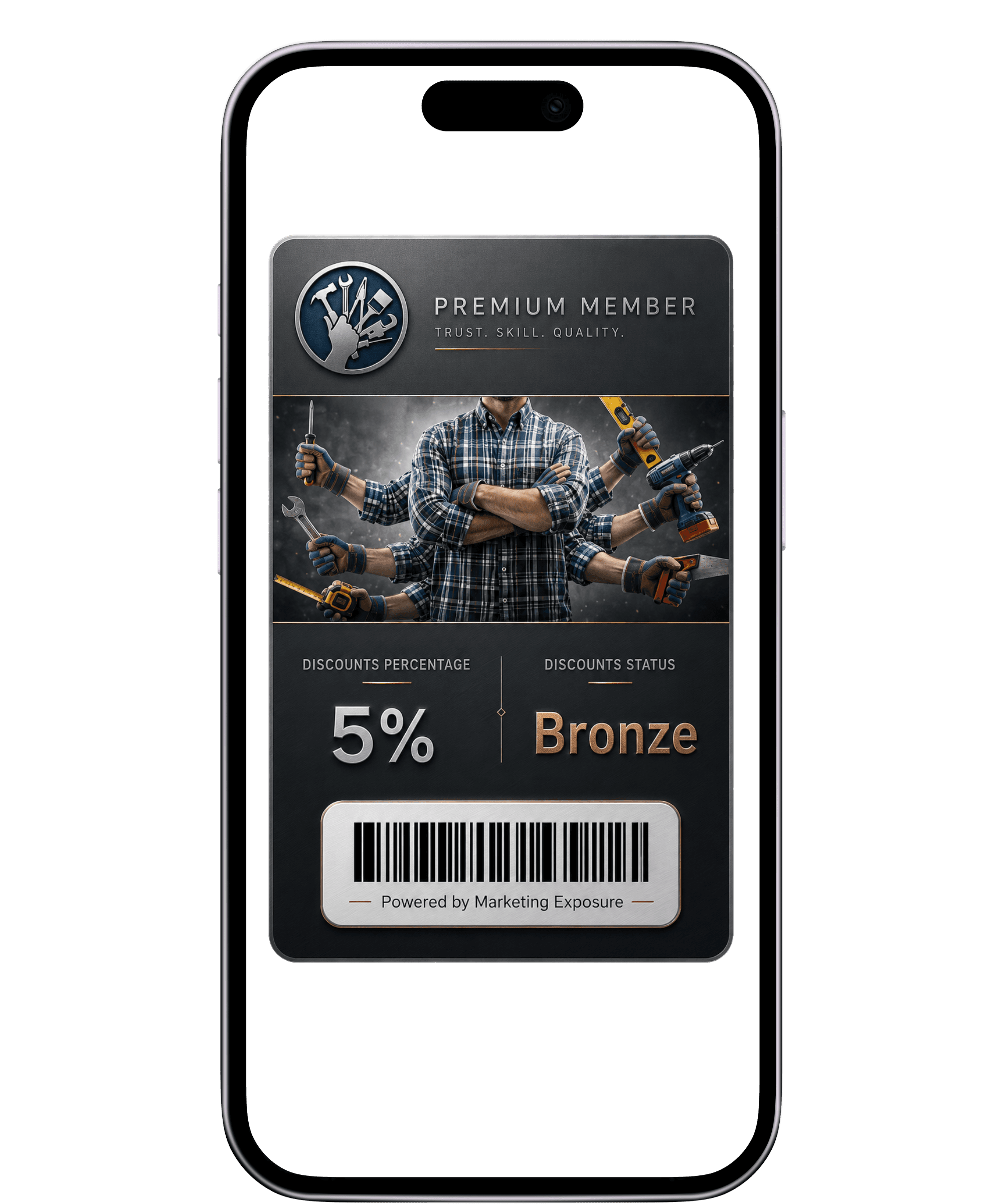 Discount Cards phone mockup