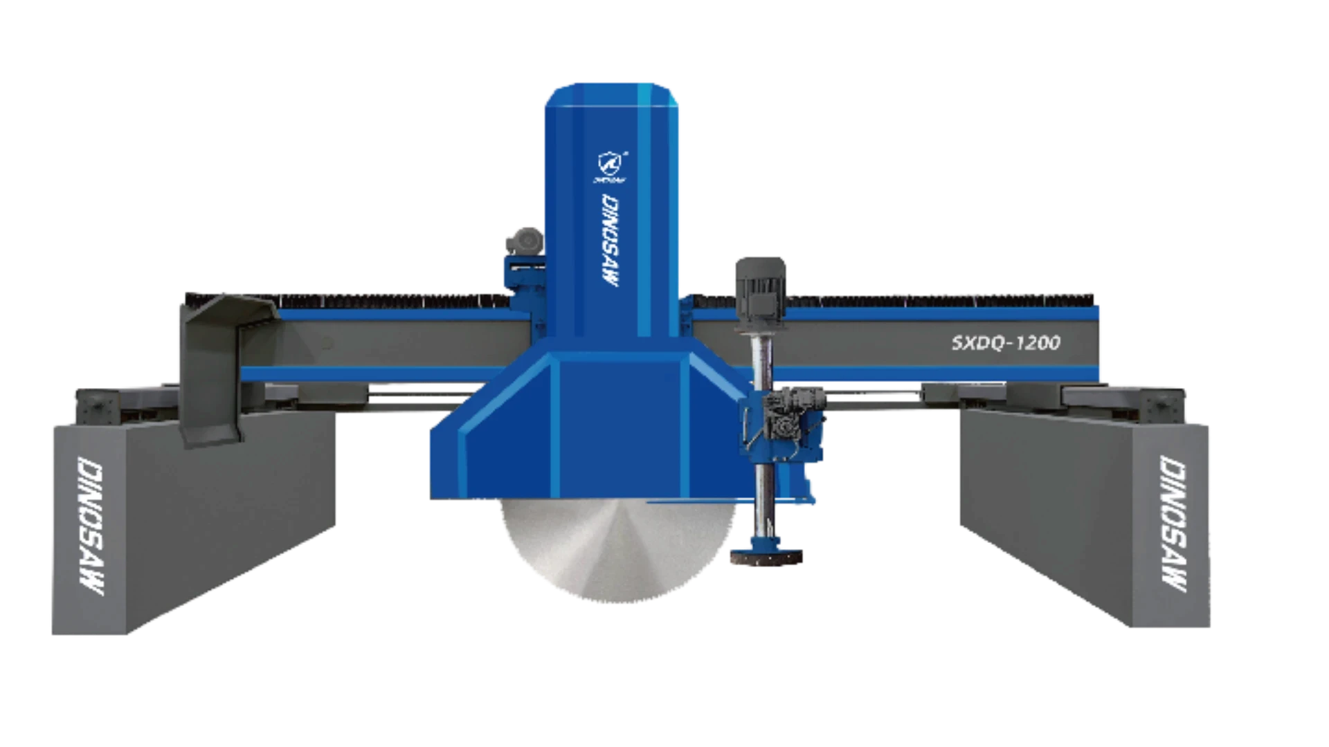 Stone Block Cutter with Horizontal Blade