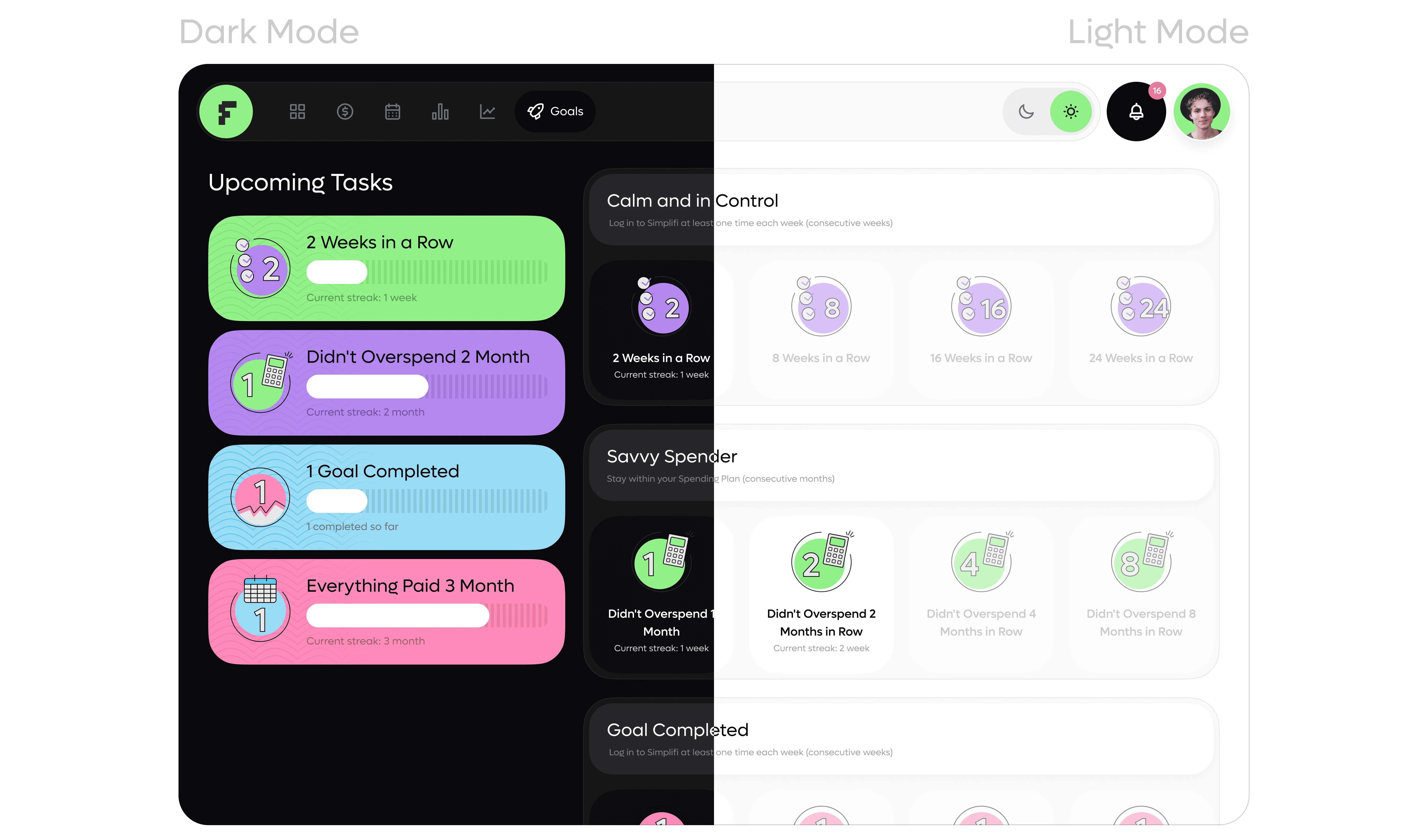 Light mode and dark mode UI themes – Artonest.design