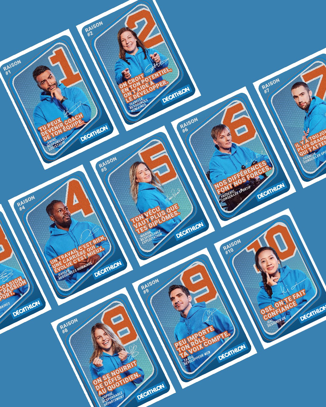 Streetside billboard with flyposters of the Batch.Works brand and illustrations