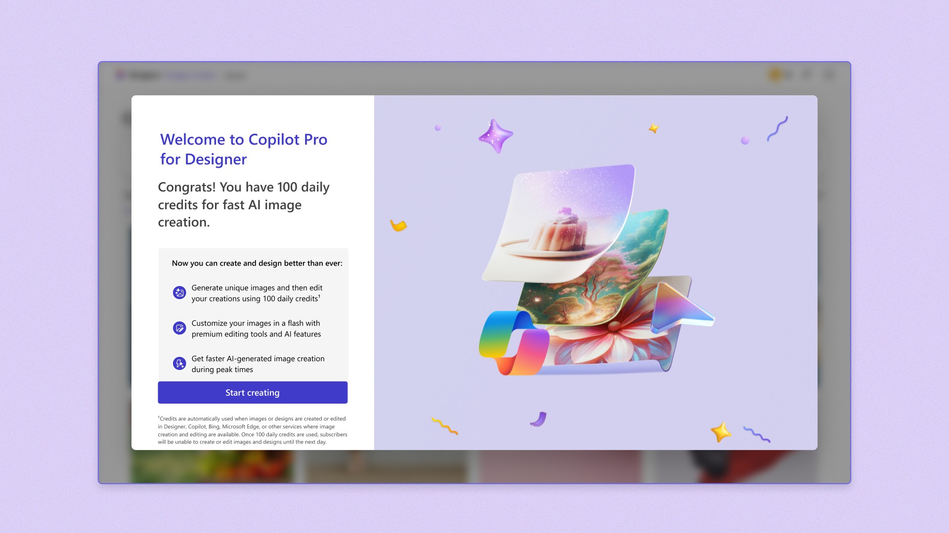 Welcome onboarding messages for newly subscribed Copilot Pro subscribers