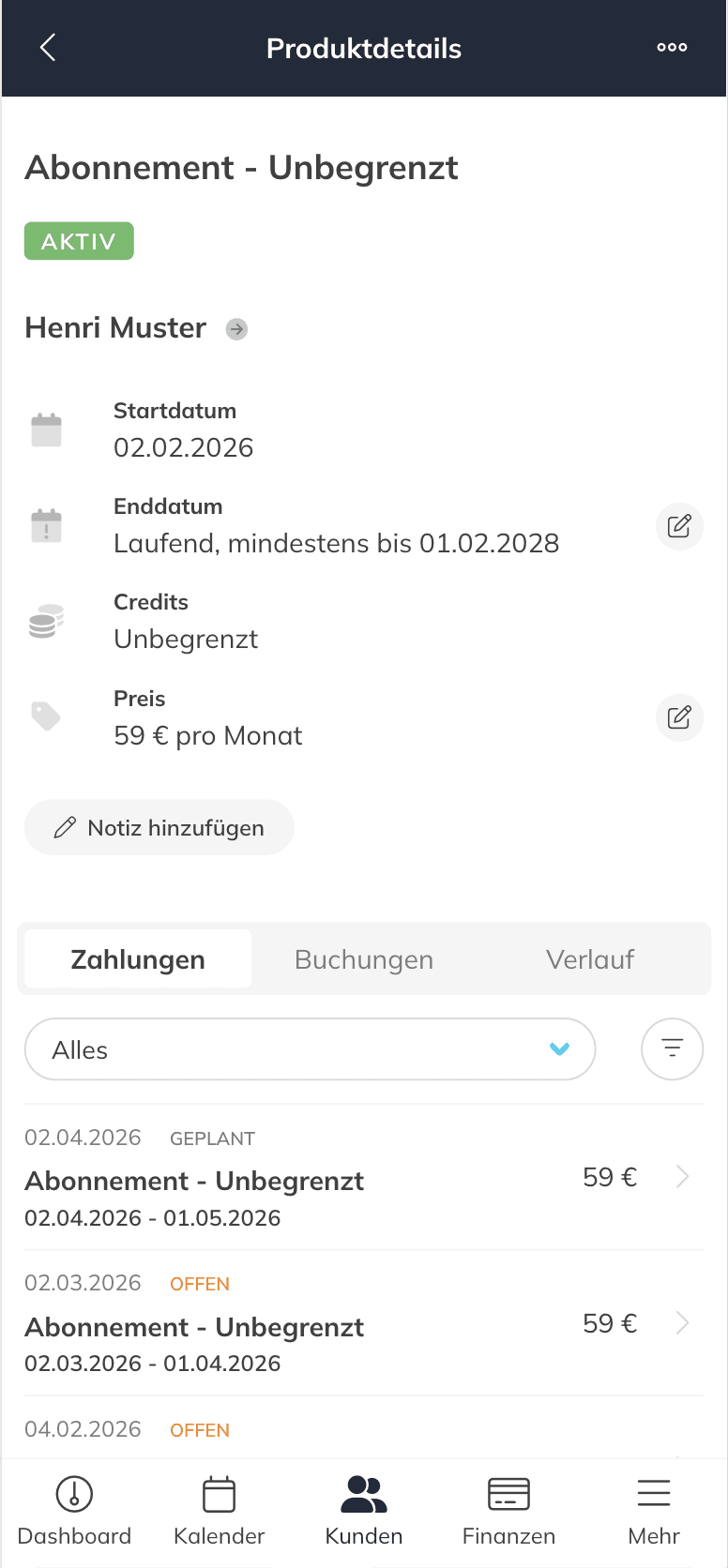 Produktmanagement, Mitgliederverwaltung