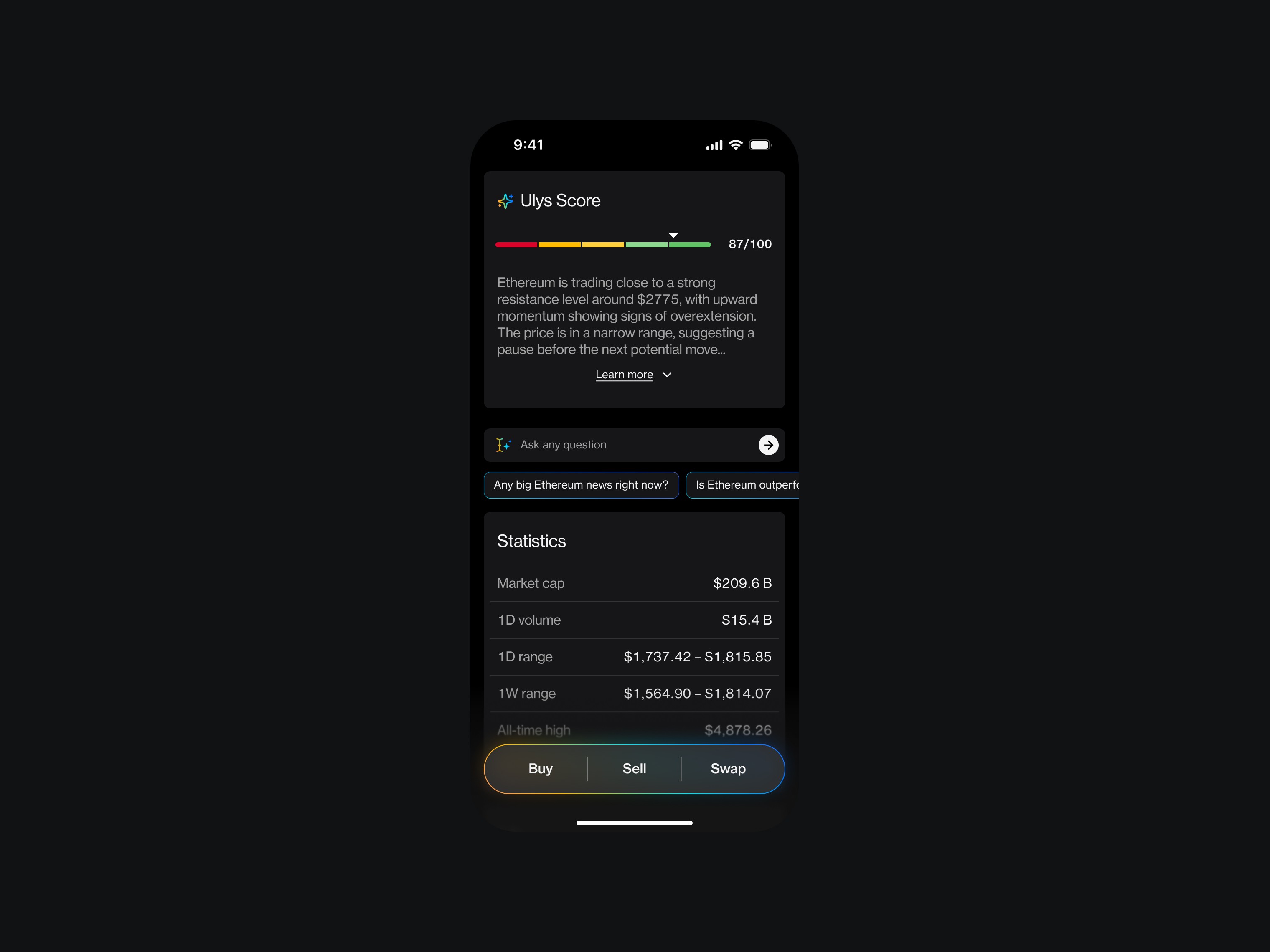 Crypto Investment Mobile App score