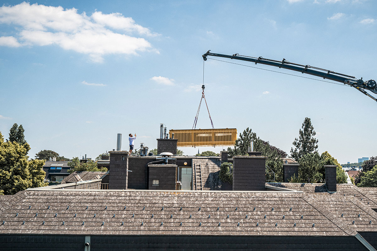 Roots Hub mit hybrider Wärmequelle  aus stiller Luftwärme und Erdwärme