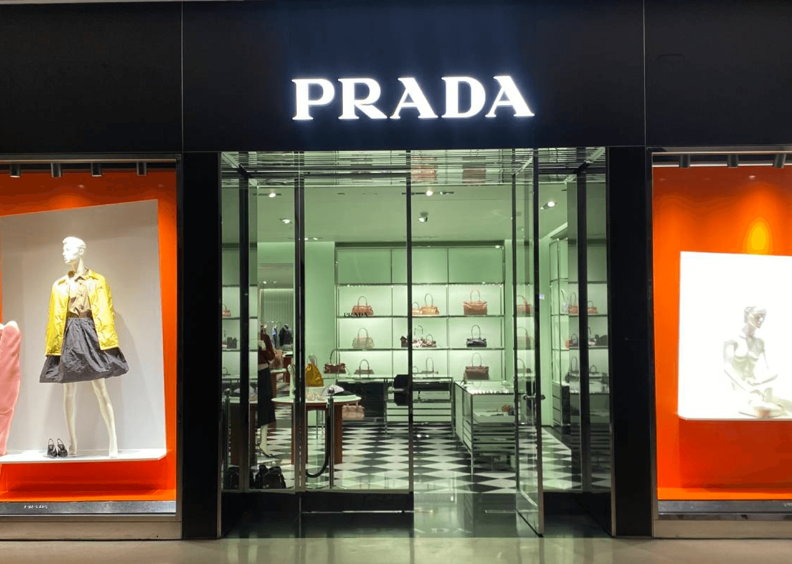 Prada storefront Lightboxes