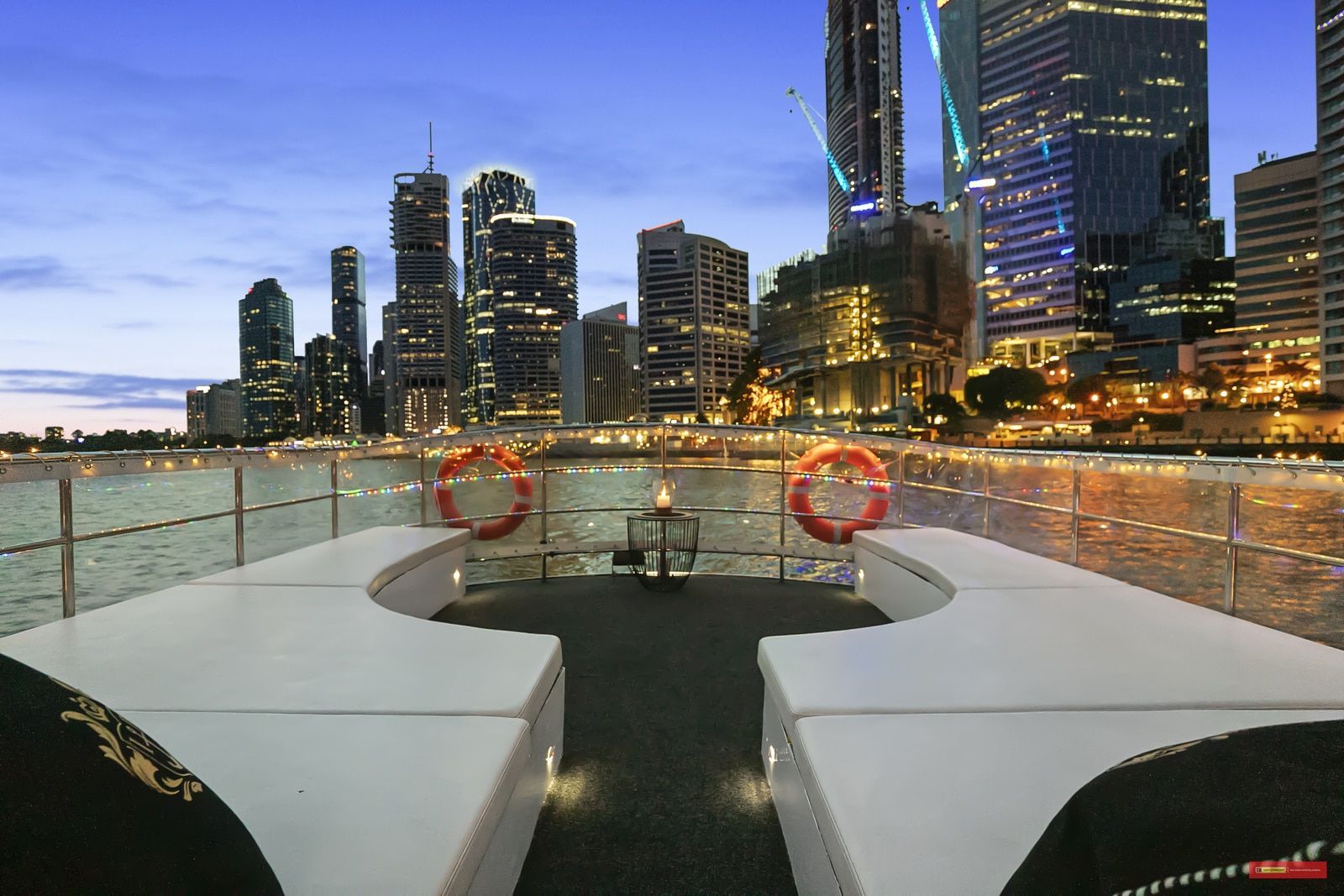 Luxury boats on the water
