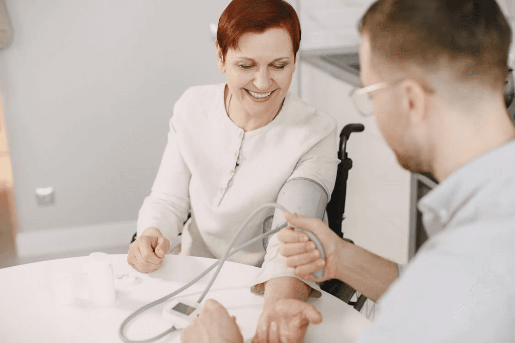 https://www.pexels.com/photo/a-healthcare-worker-measuring-a-patient-s-blood-pressure-using-a-sphygmomanometer-7659573/