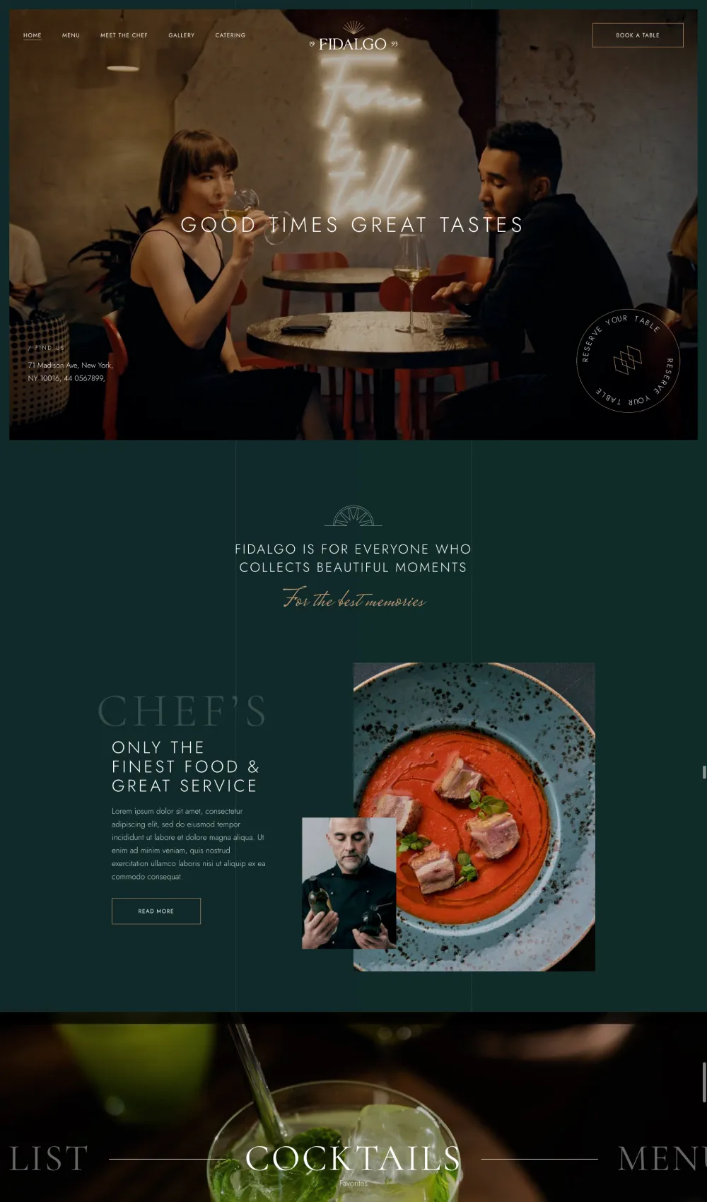 Restaurant Website Design