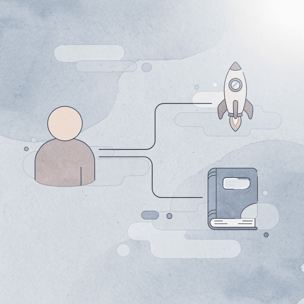 Icon showing task separation between automated extraction and human verification