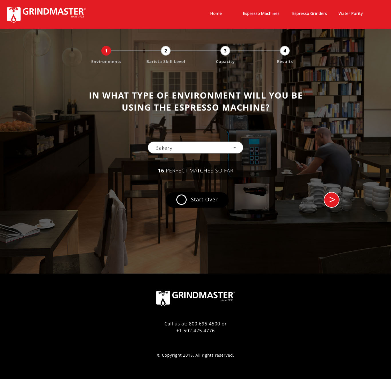 Grindmaster-Cecilware Espresso Website