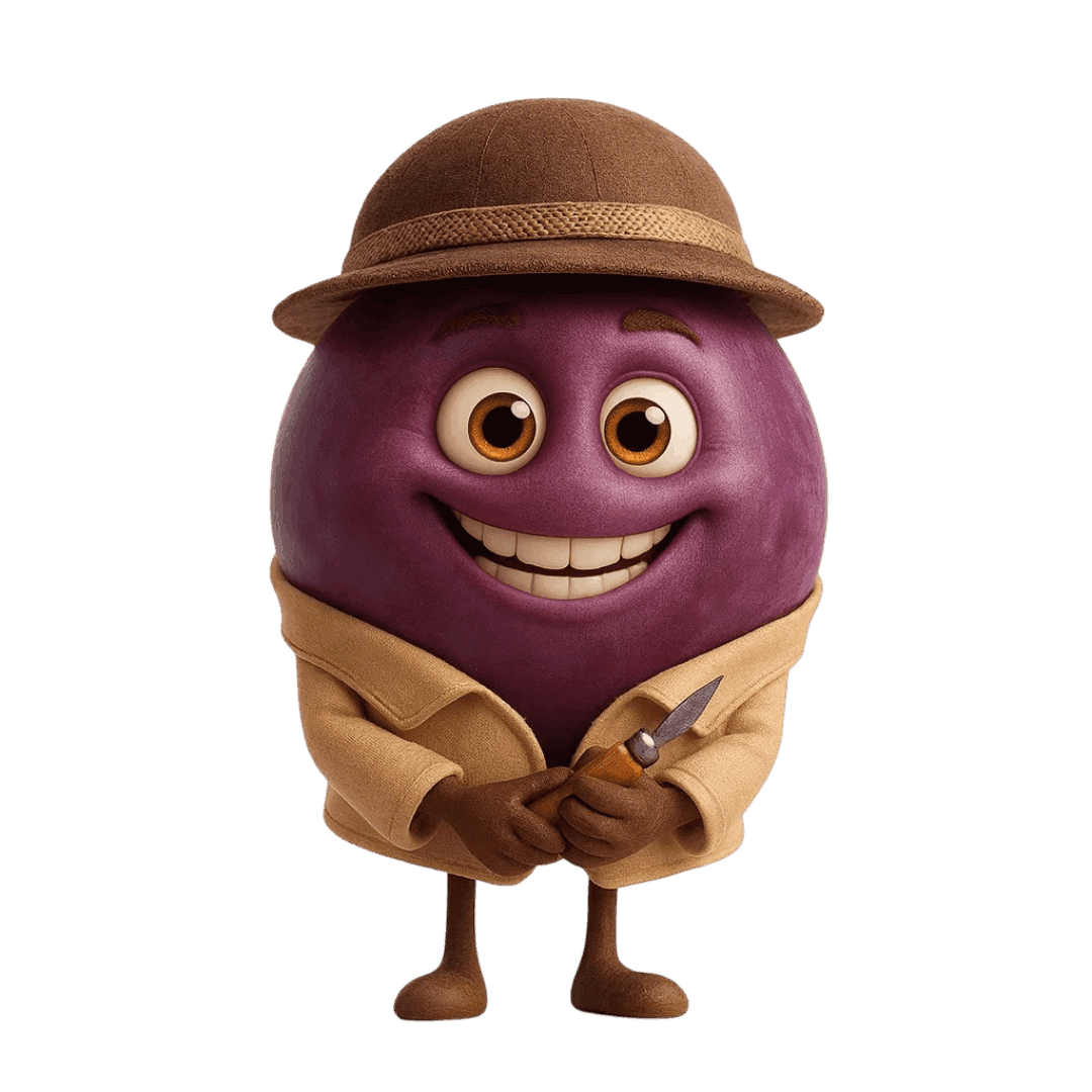 Tinta Negra Mole grape berry illustration for wine education.