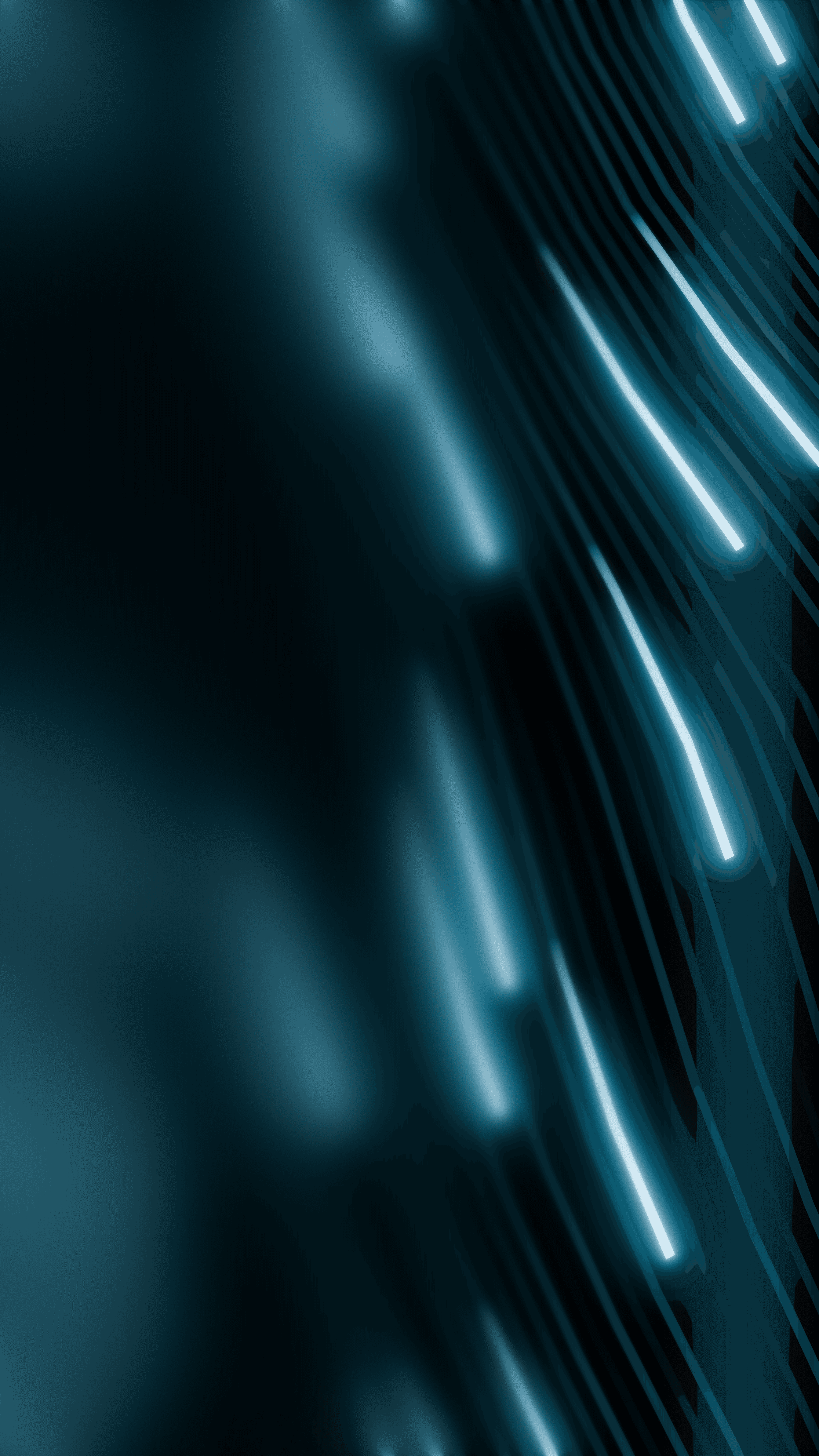 Abstract blue glowing lines on a dark background