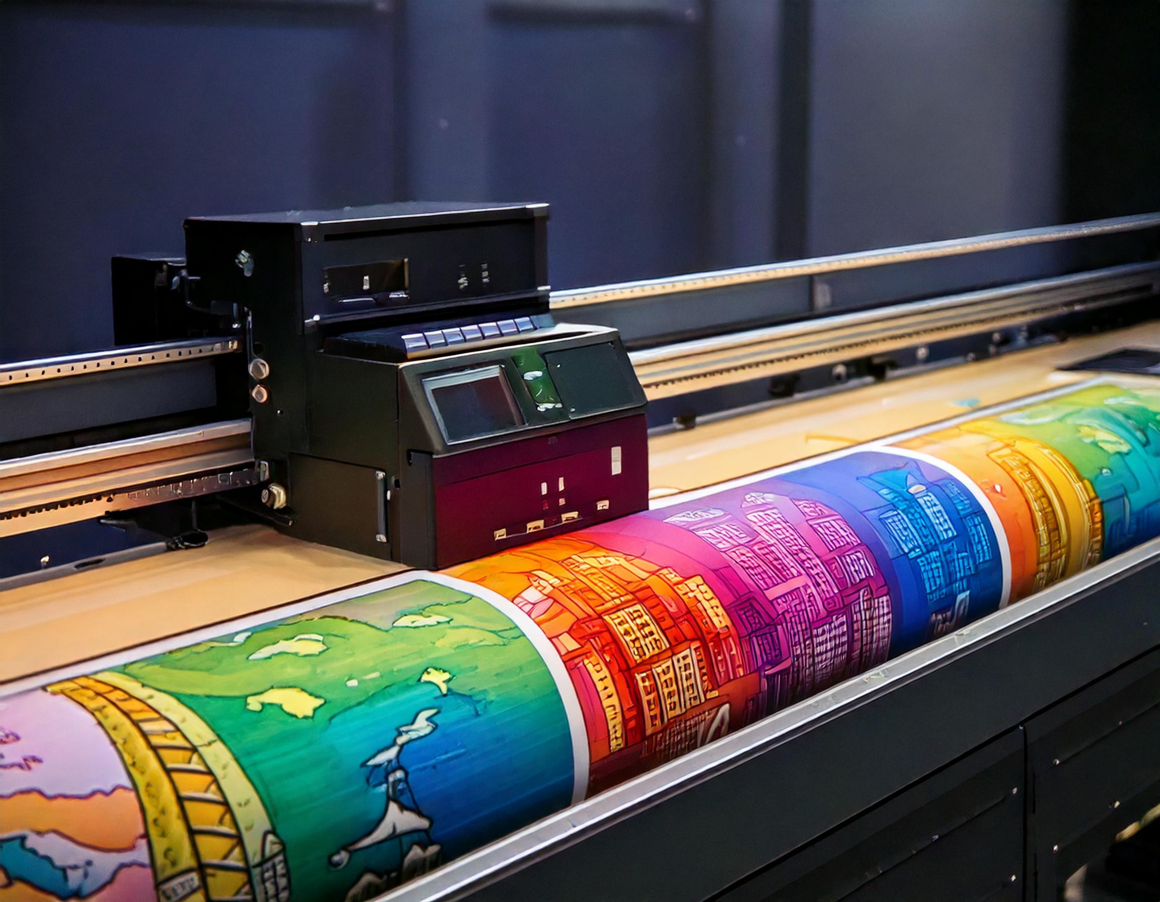 Sheet-fed printer with color sheets of cities
