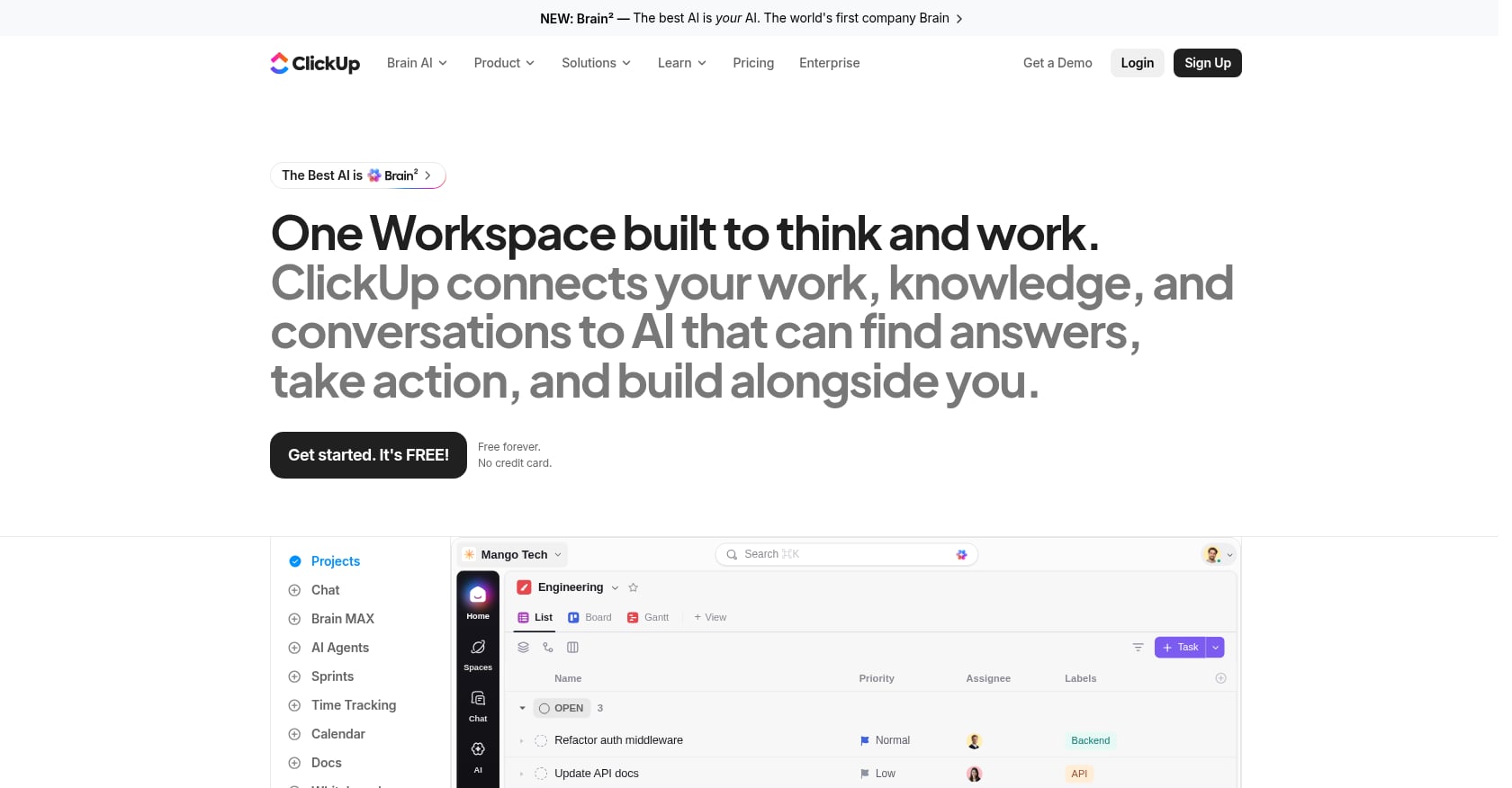 ClickUp Screenshot