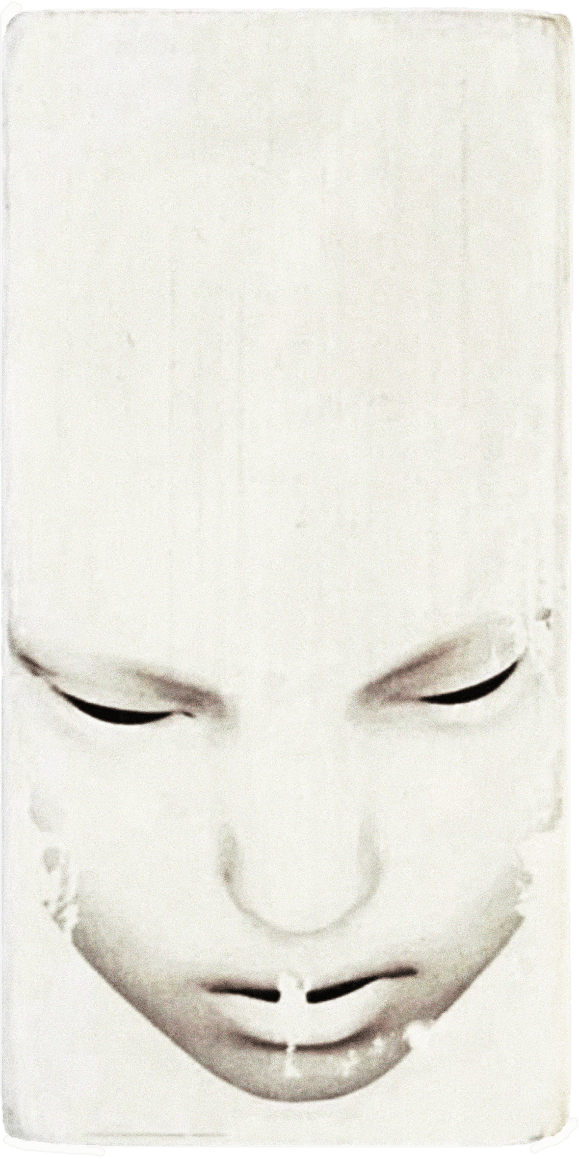 Bedlam Wooden Tile_2. BEDLAM. (2024). Wood sublimation print. 5 x 10 cm. New media artwork by Ivan Medrano.