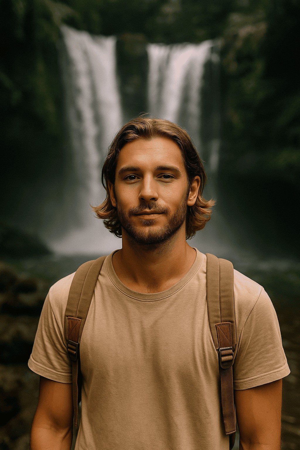 man in white crew neck t-shirt and black pants sitting on rock during daytime