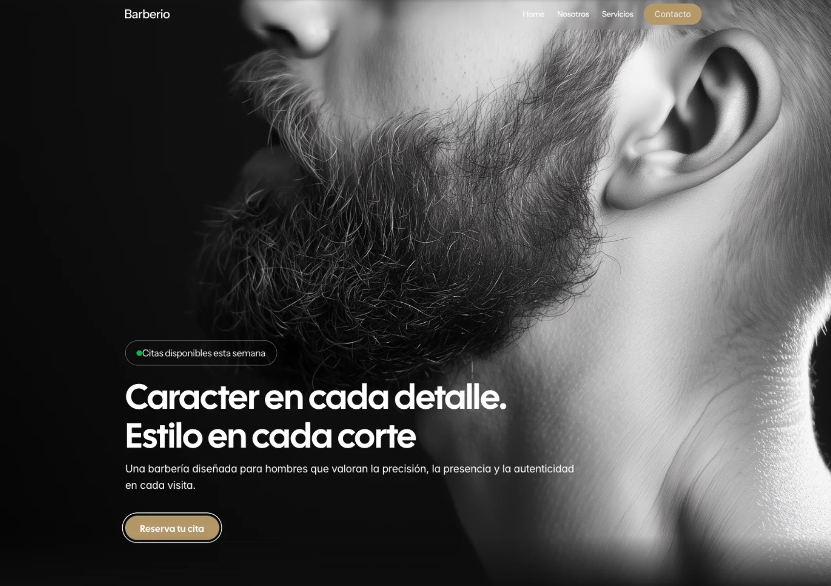 Barbería-Sitio web plantilla