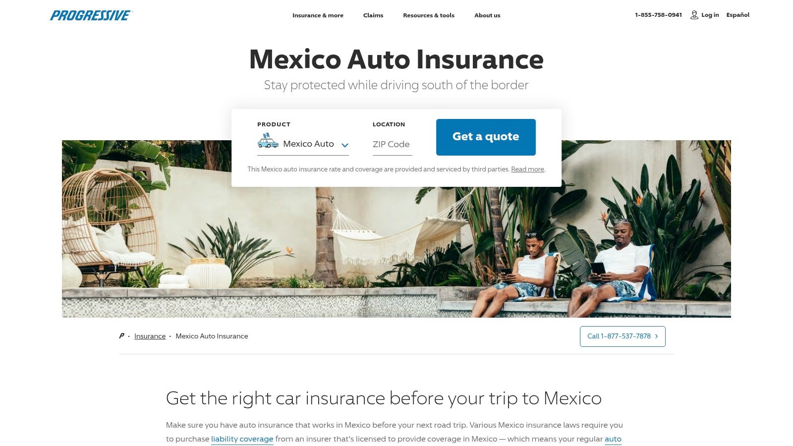 Progressive Mexico Auto Insurance by Mexpro