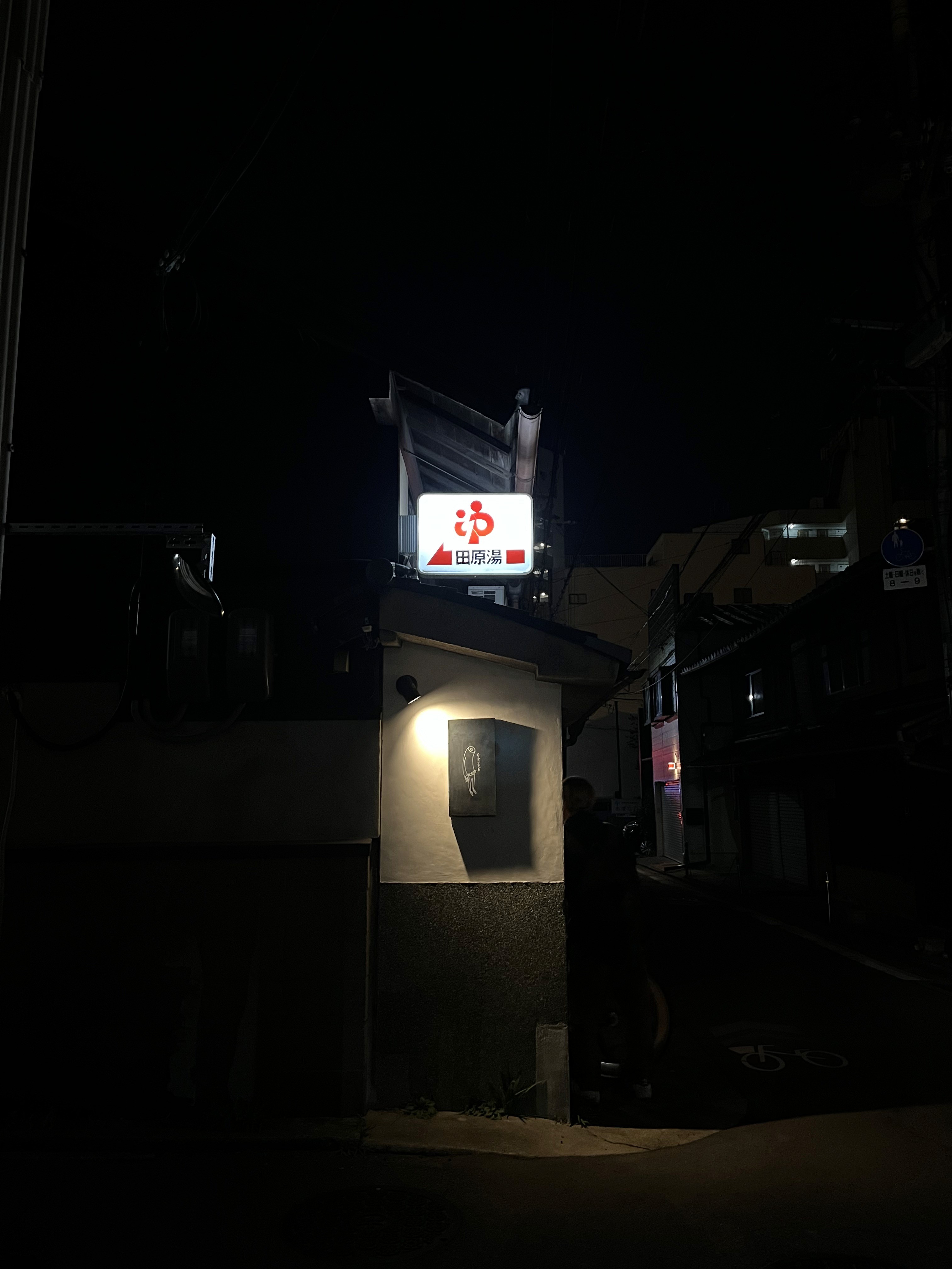 Entrance to a sentō public bathhouse, Japan