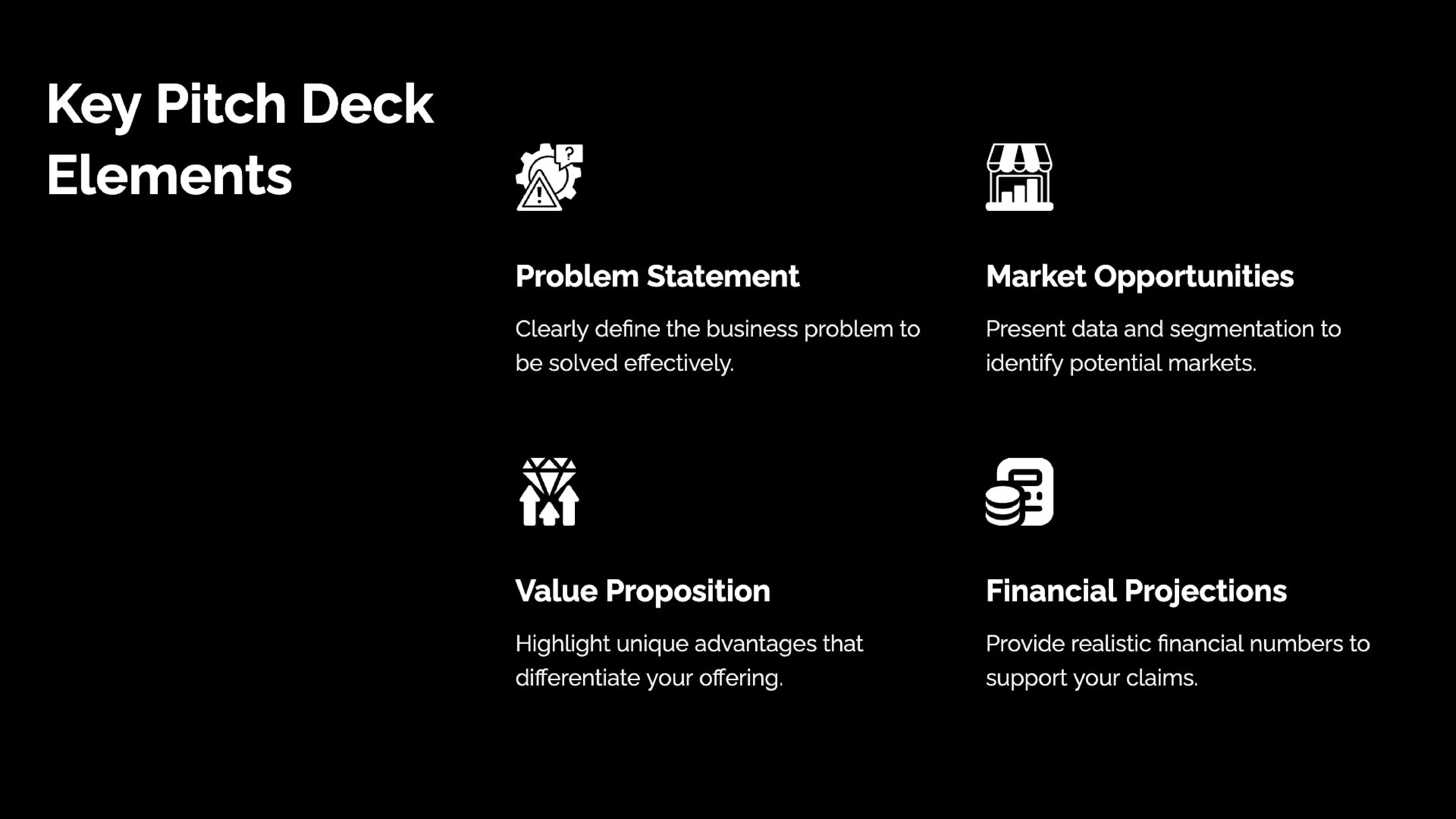 key elements of a pitch deck 