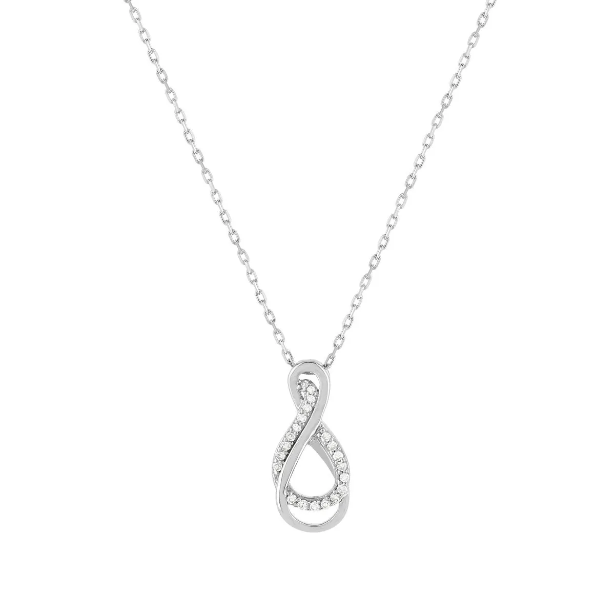 Collier en or blanc 375 serti de diamants